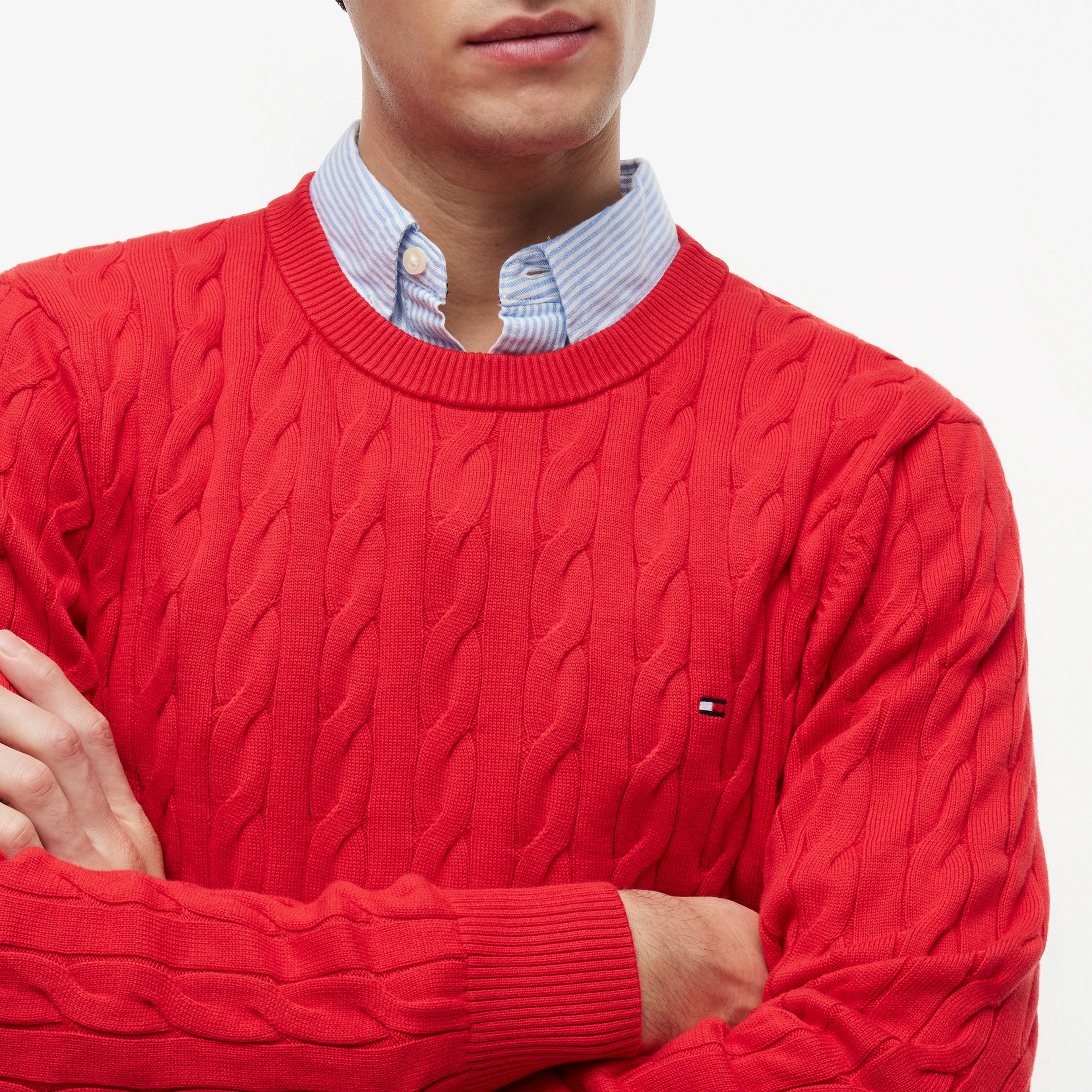 Tommy Hilfiger Erkek Kırmızı Triko