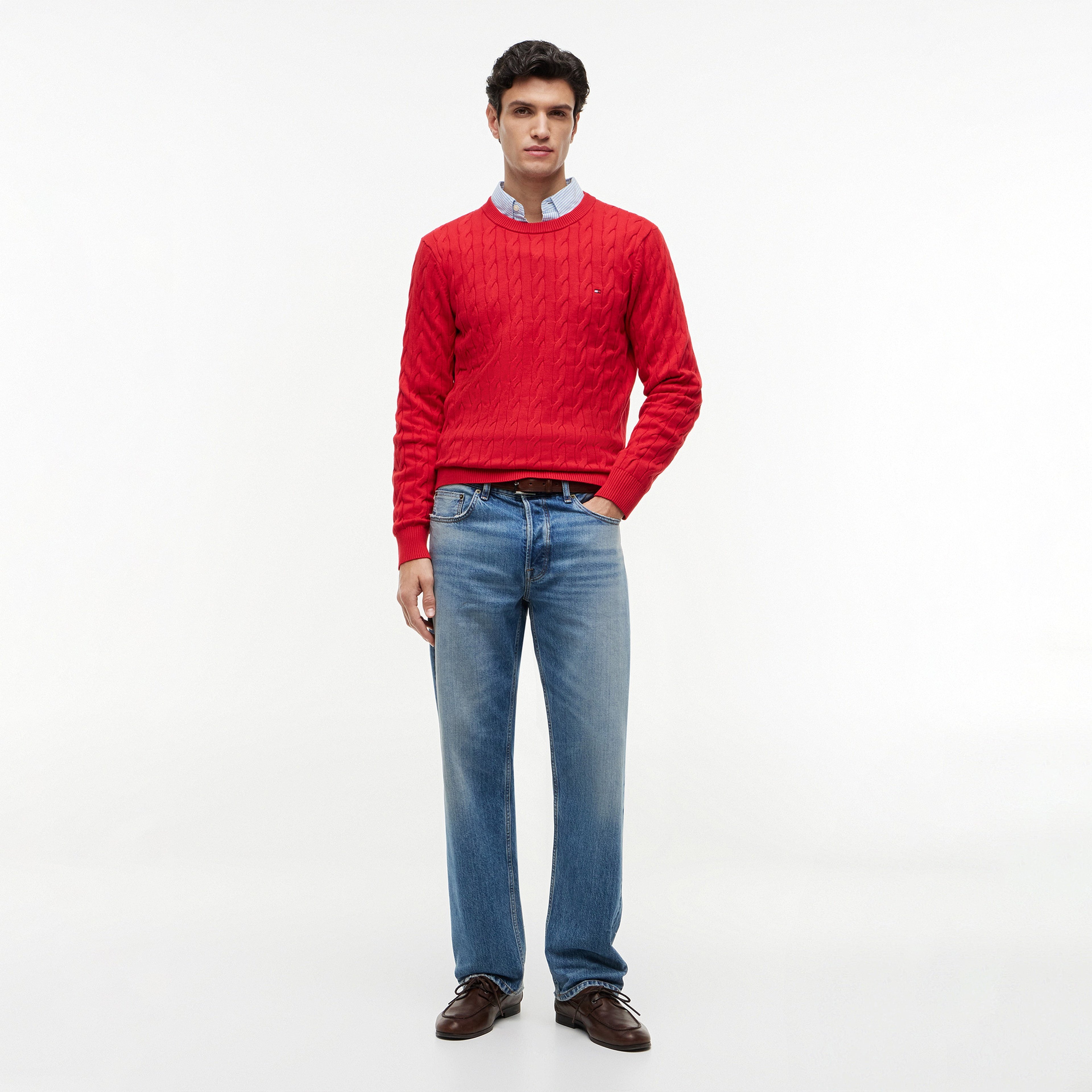 Tommy Hilfiger Erkek Kırmızı Triko