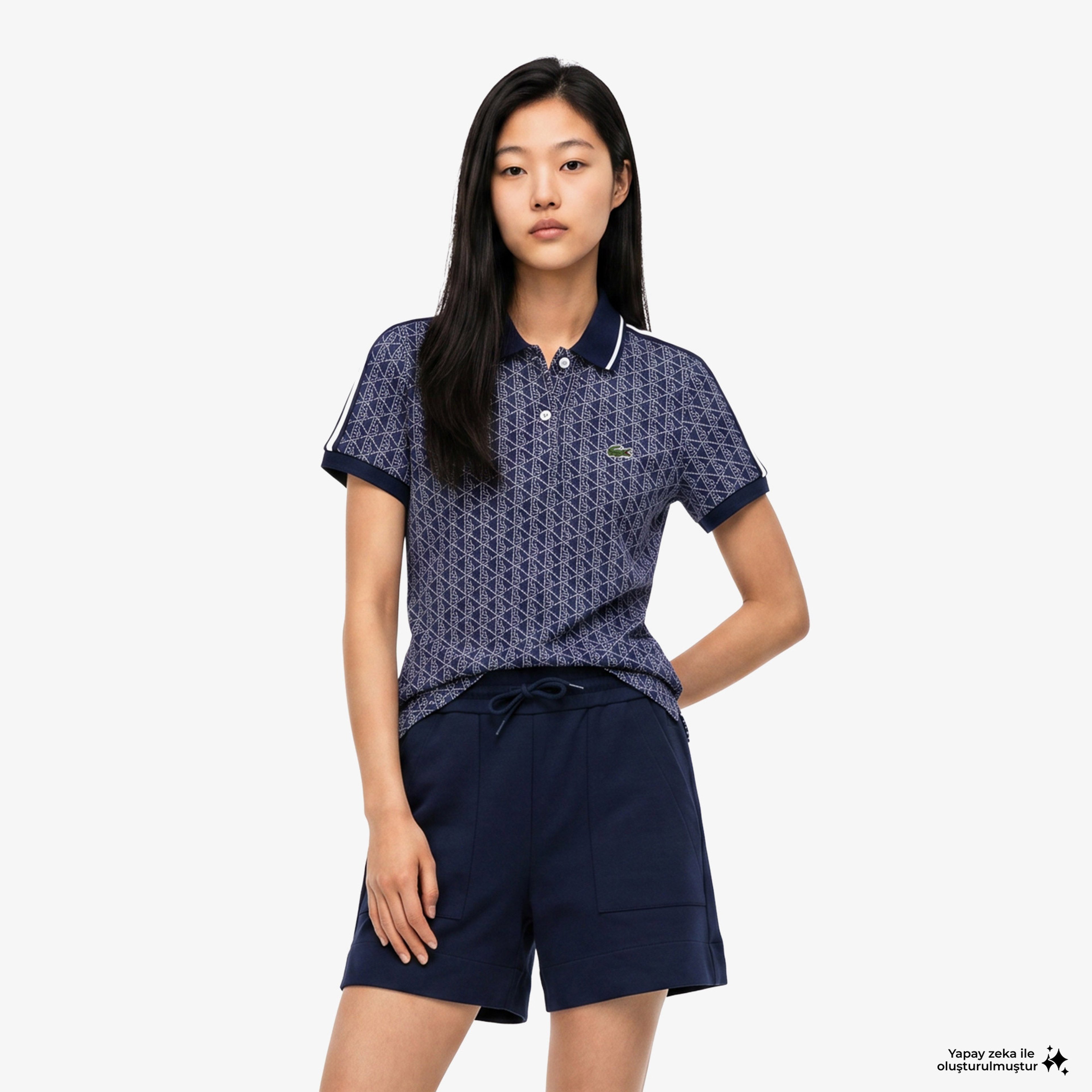 Lacoste Kadın Lacivert Polo