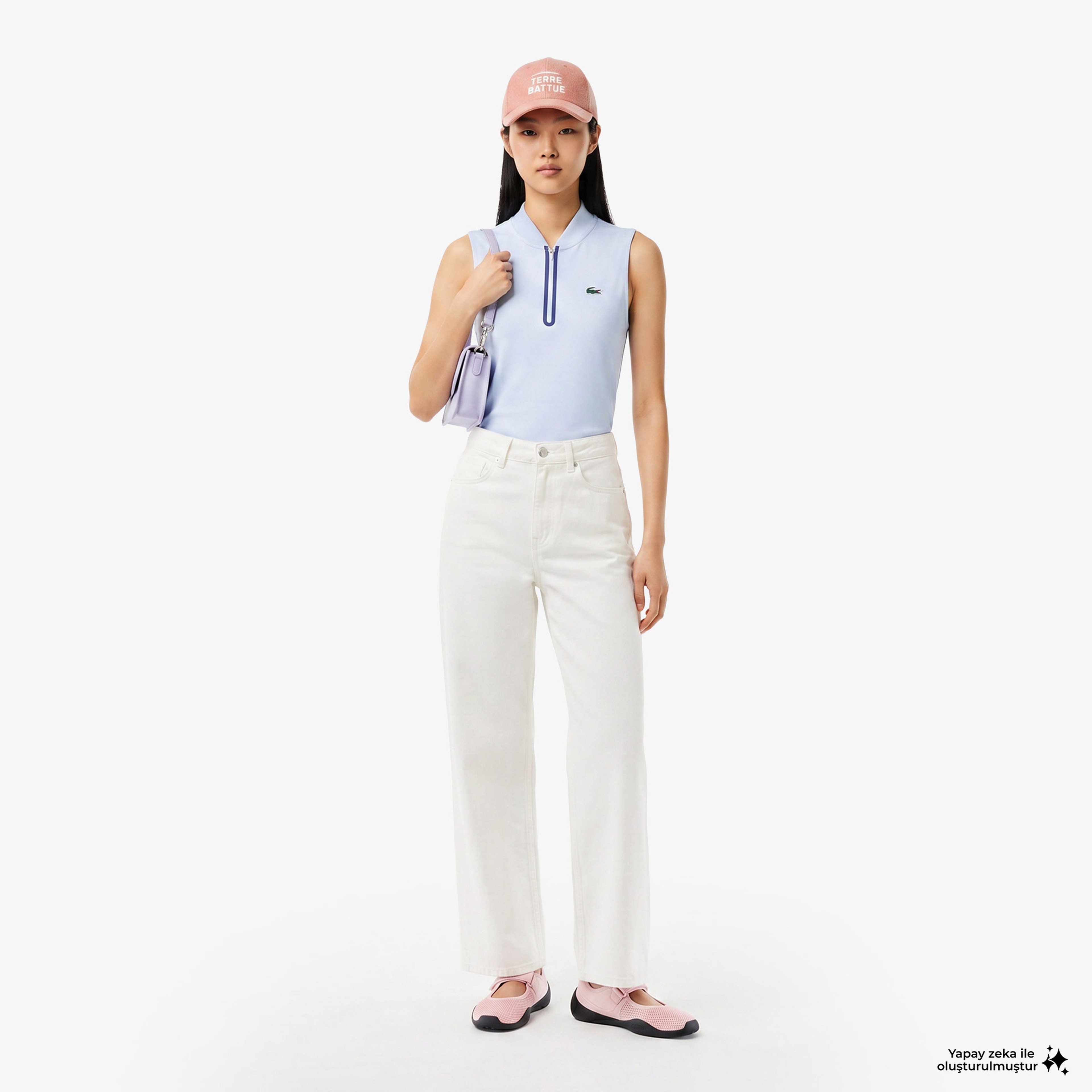 Lacoste Kadın Beyaz Pantolon
