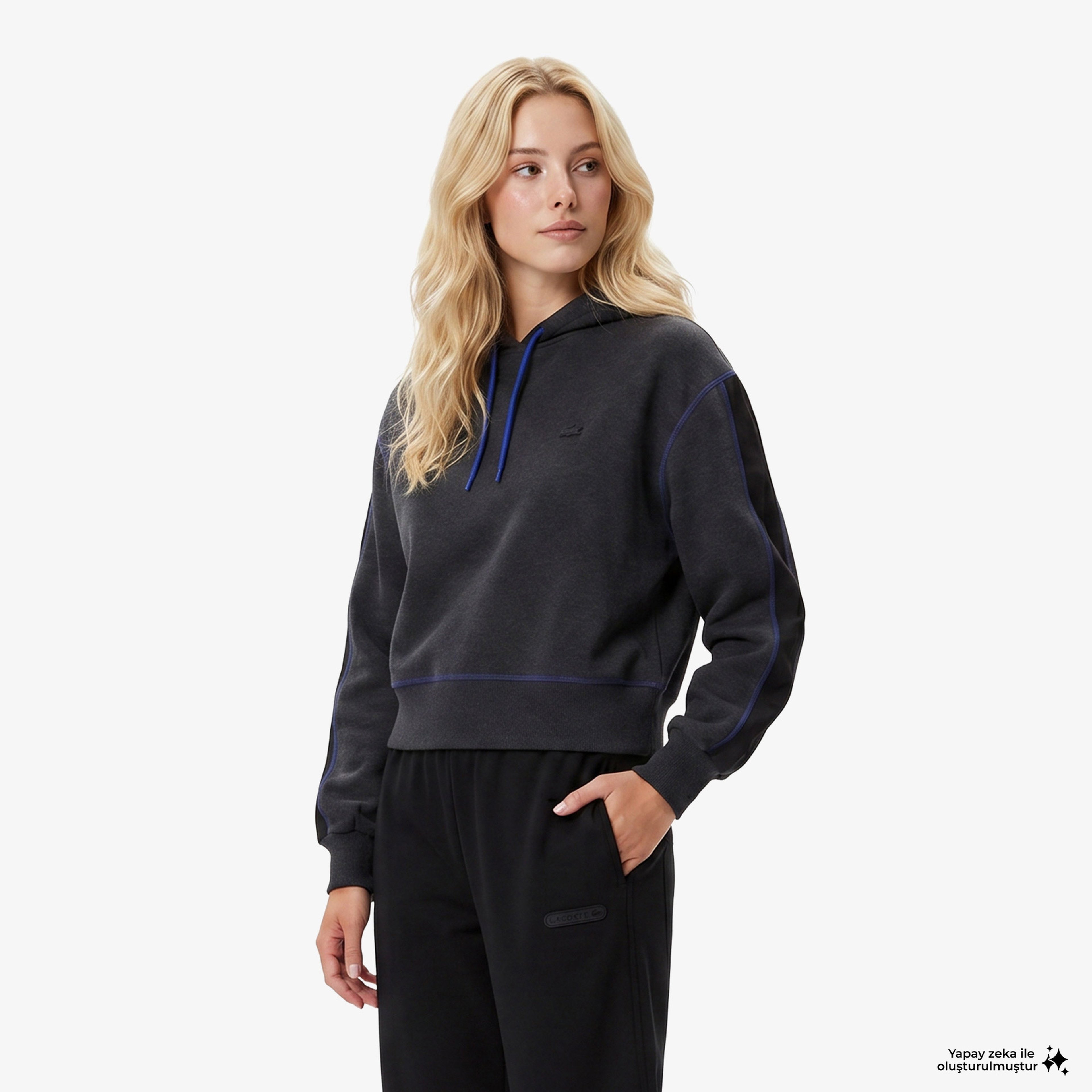 Lacoste Straight Fit Kadın Siyah Eşofman Altı