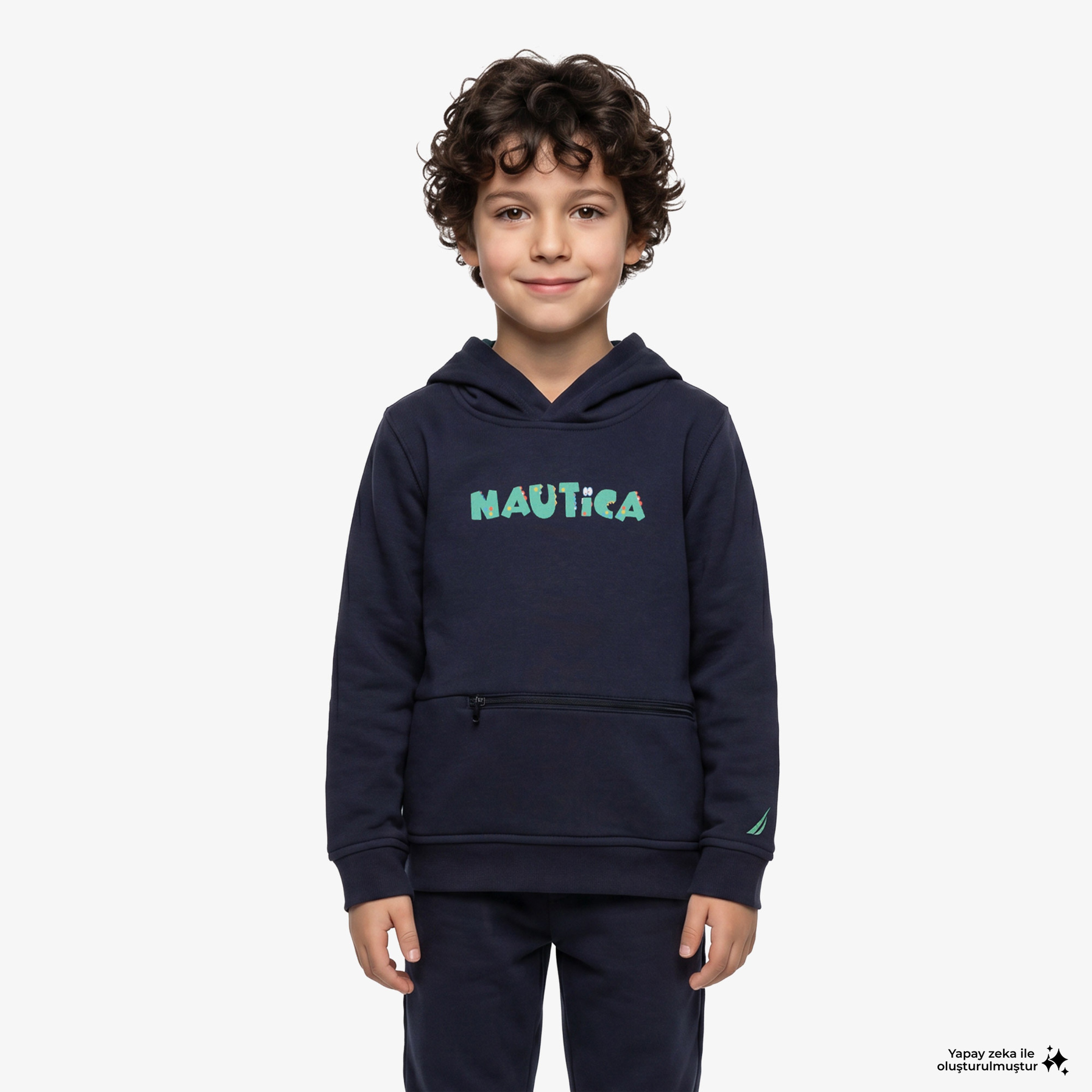 Nautica Knit Active Top Çocuk Lacivert Sweatshirt