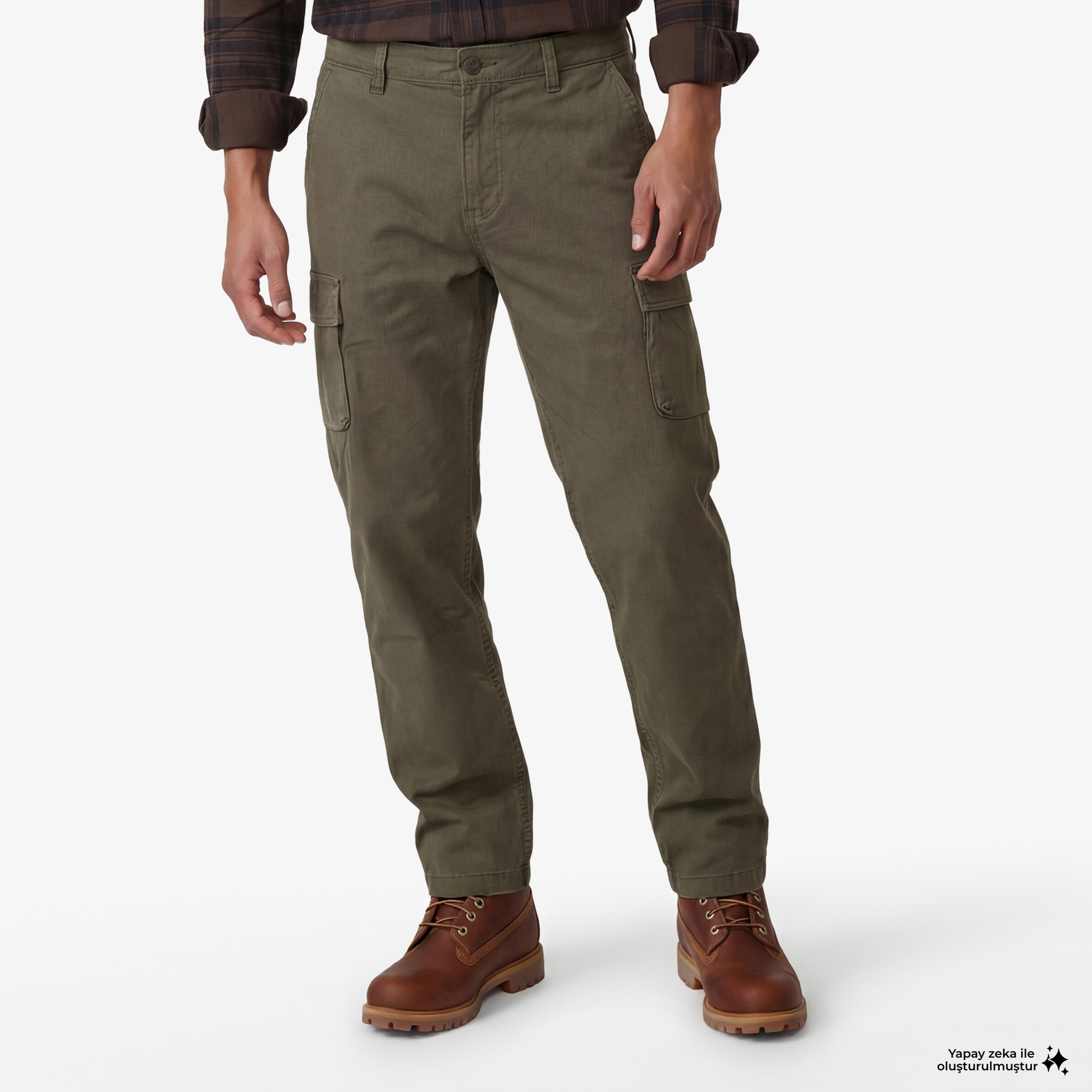 Timberland Brookline Twill Cargo Erkek Yeşil Pantolon