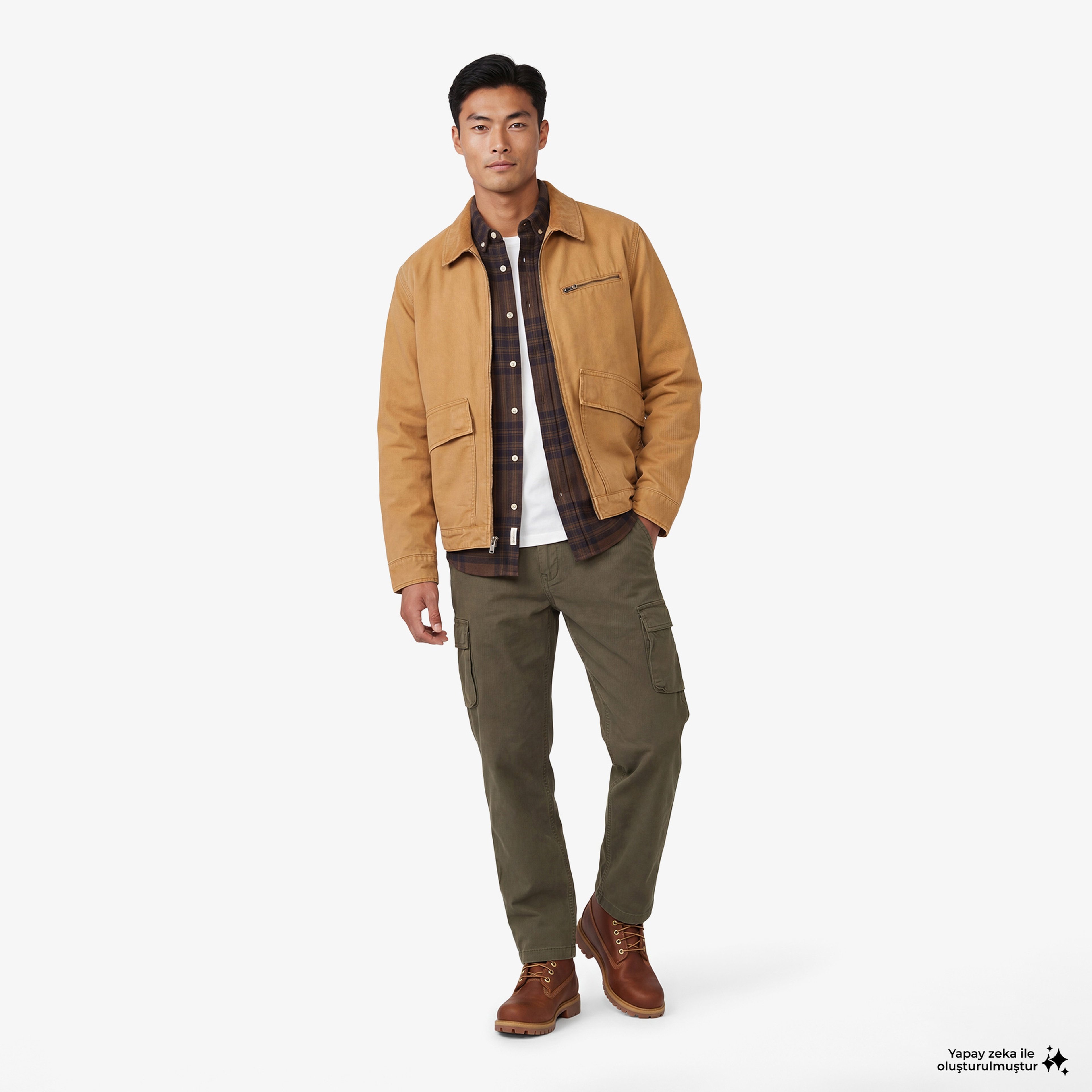 Timberland Brookline Twill Cargo Erkek Yeşil Pantolon