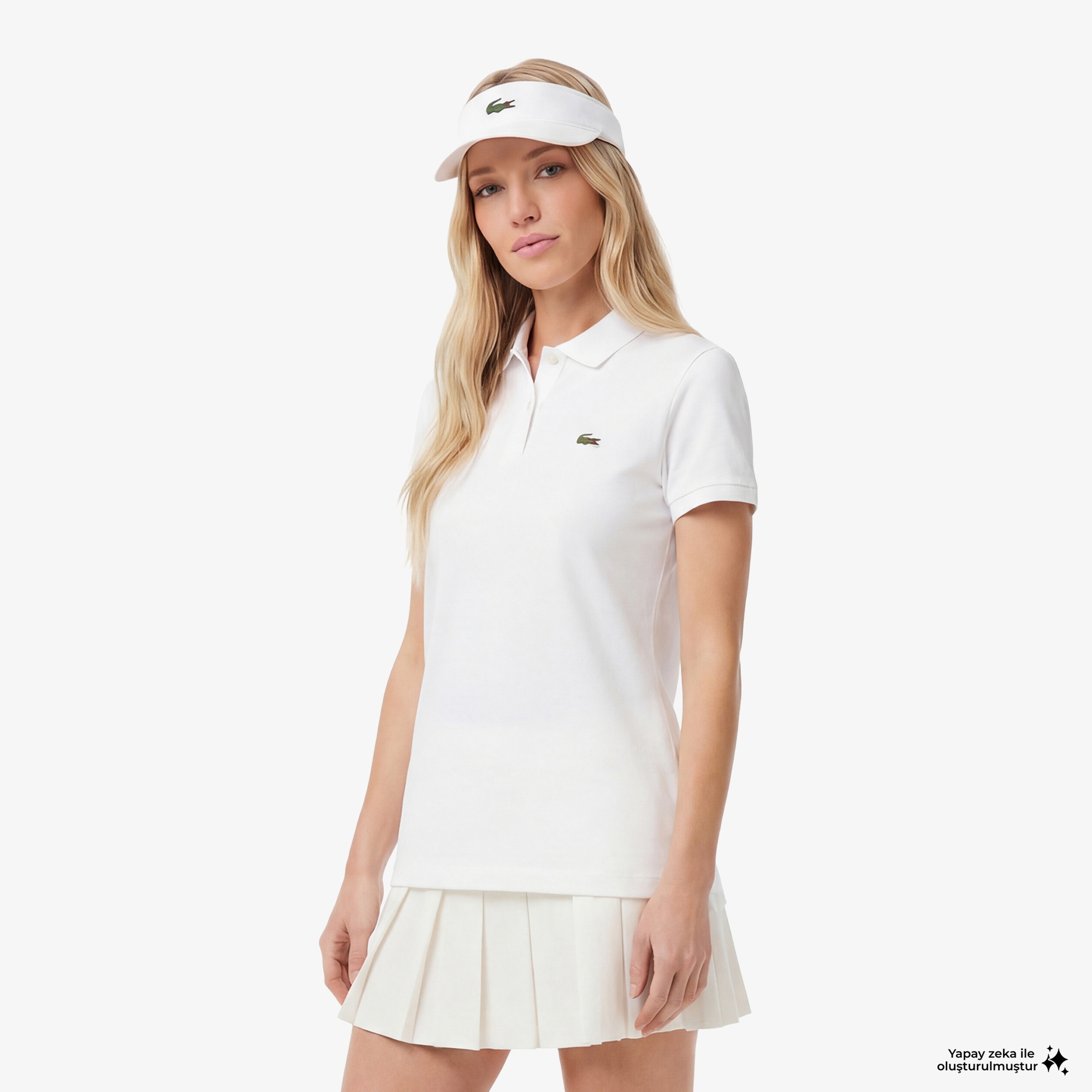Kadın Regular Fit Organik Pamuk Beyaz Polo