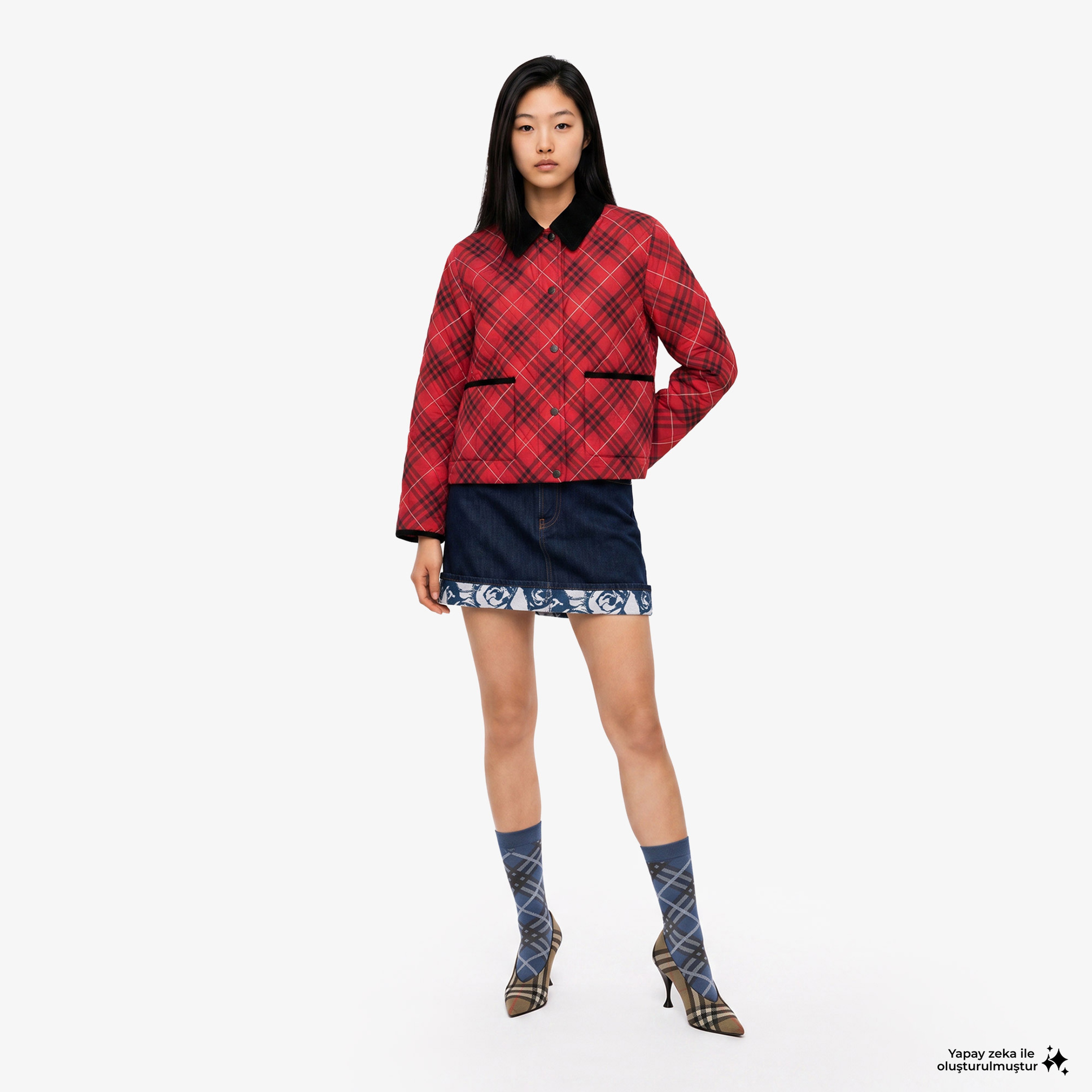 Burberry Kadın Kırmızı Mont
