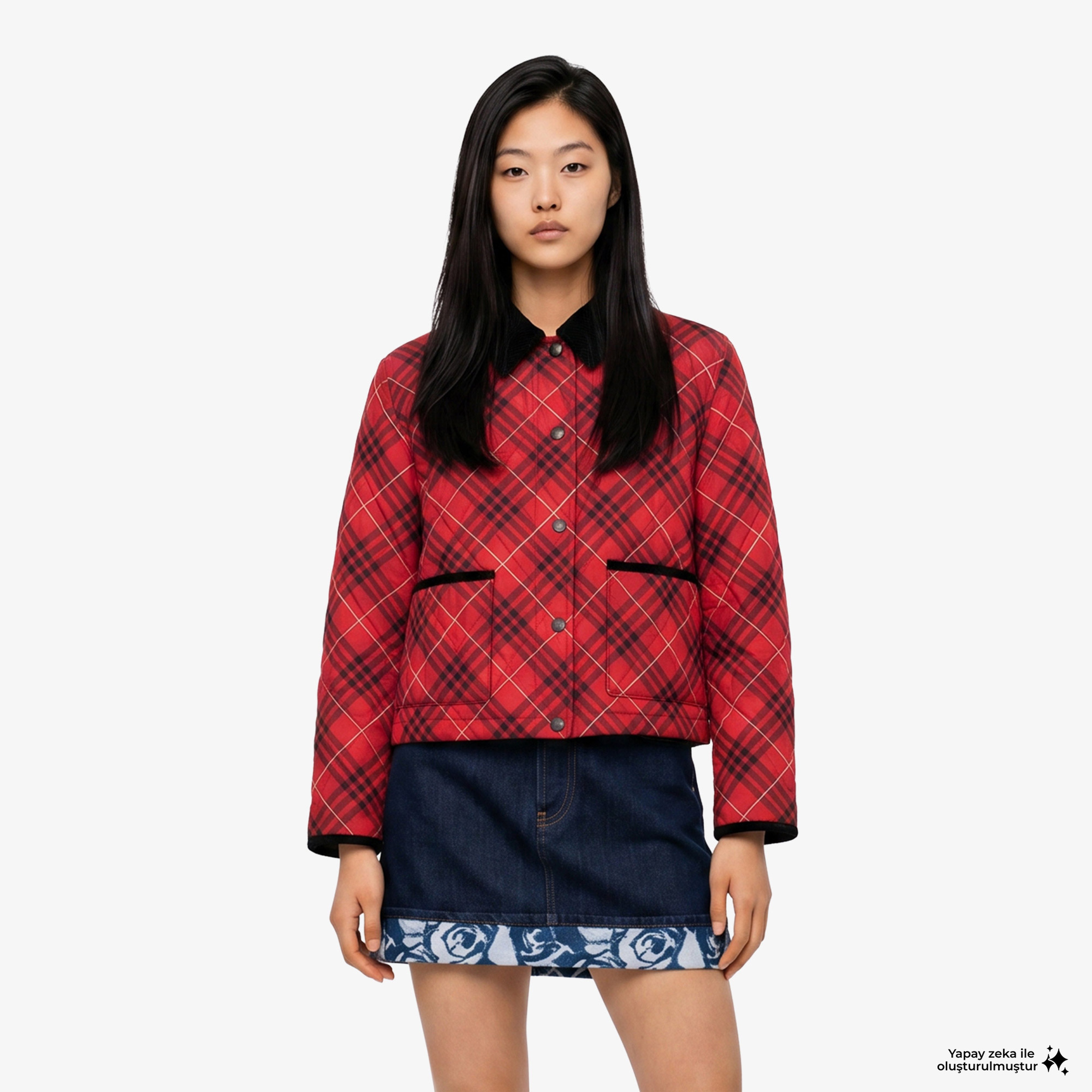 Burberry Kadın Kırmızı Mont
