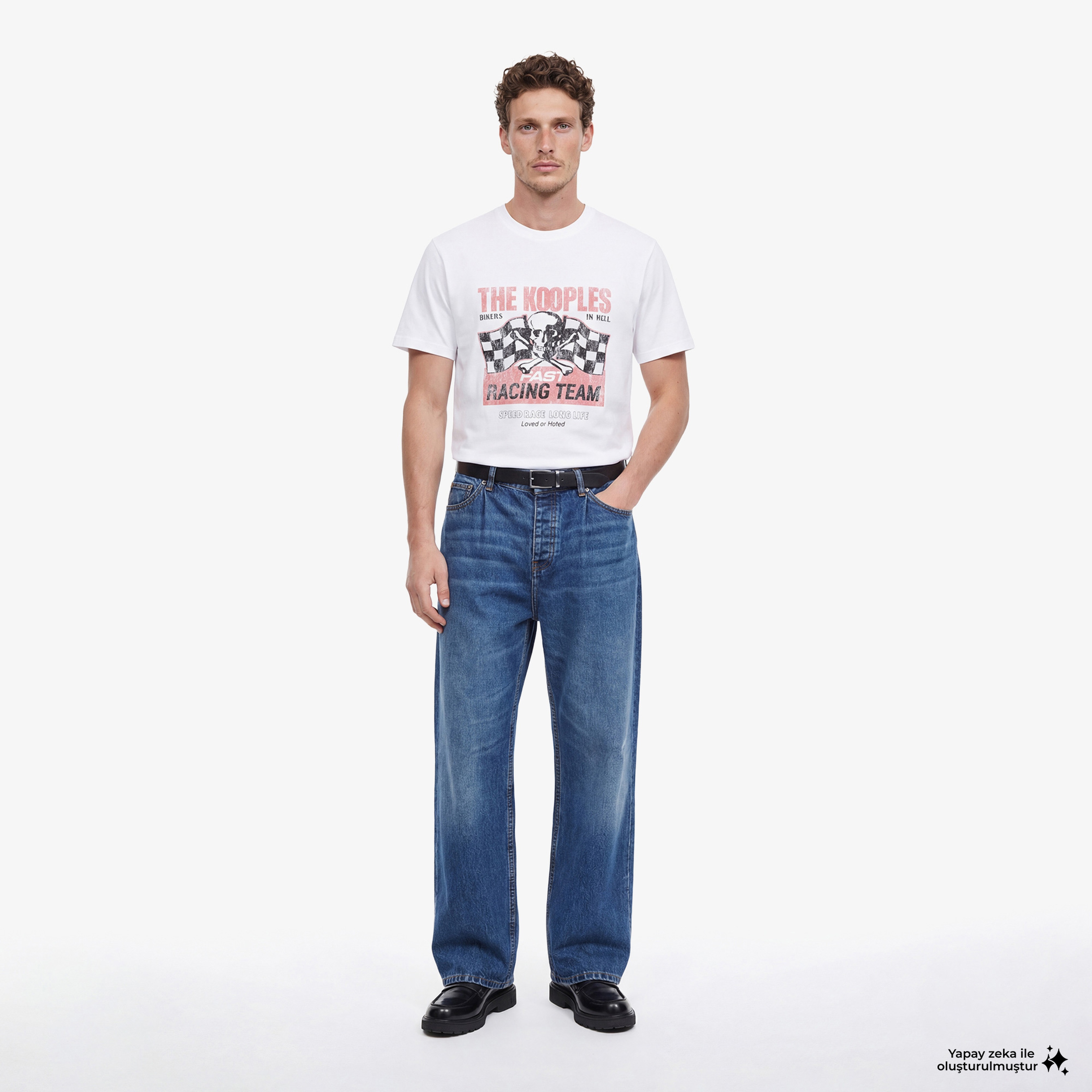ERKEK BİSİKLET YAKA KISA KOLLU BEYAZ T-SHIRT