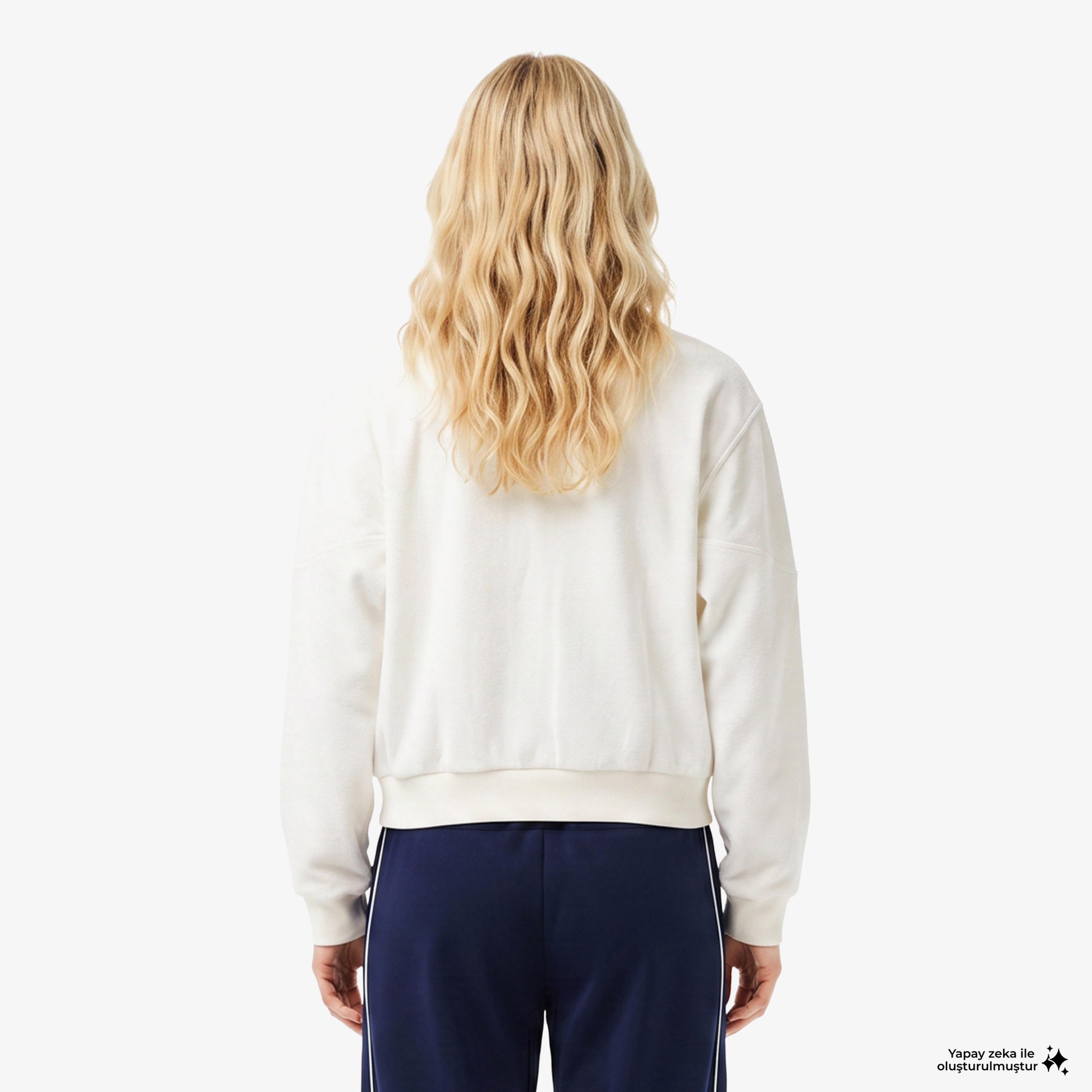 Lacoste Kadın Krem Sweatshirt