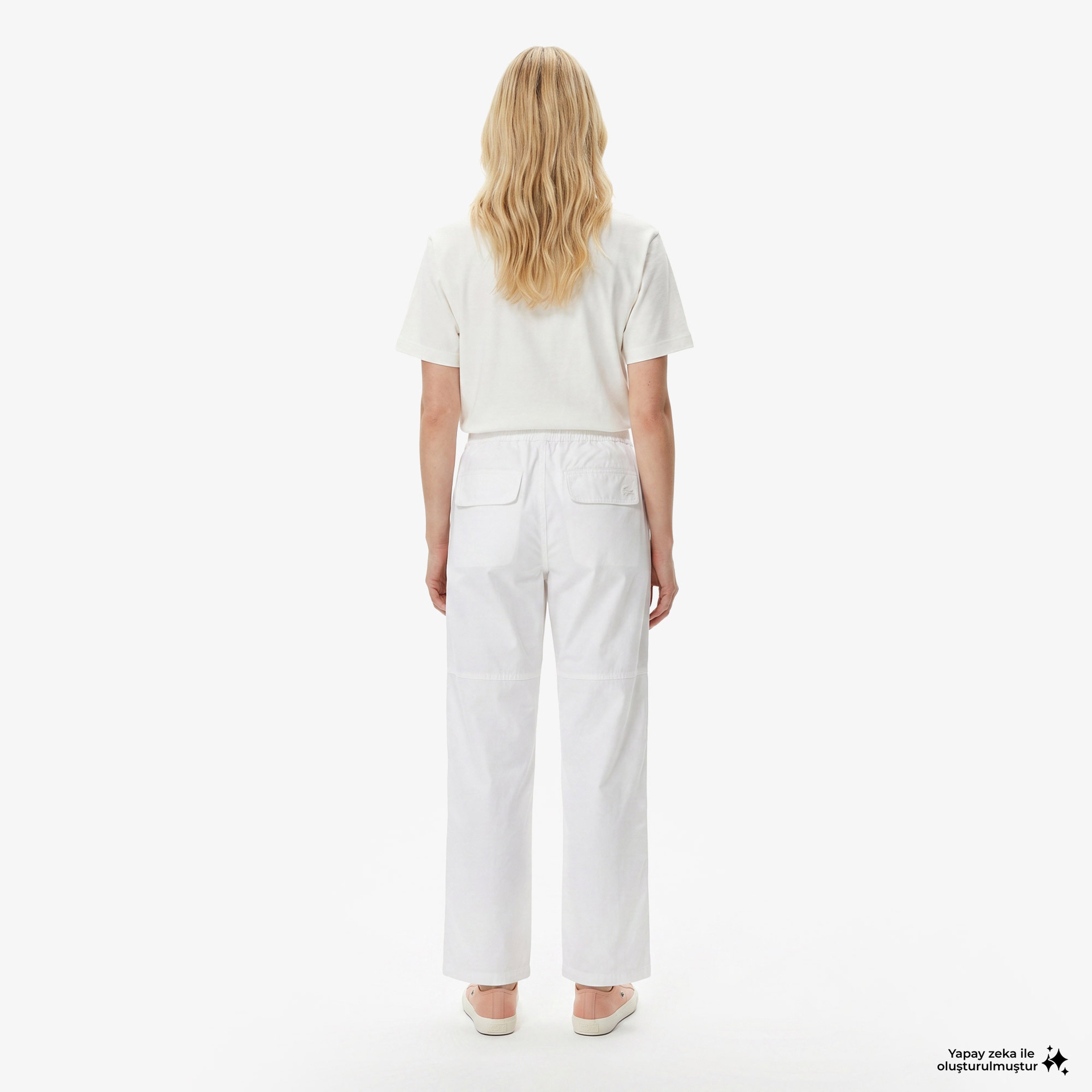 Lacoste Kadın Beyaz Pantolon