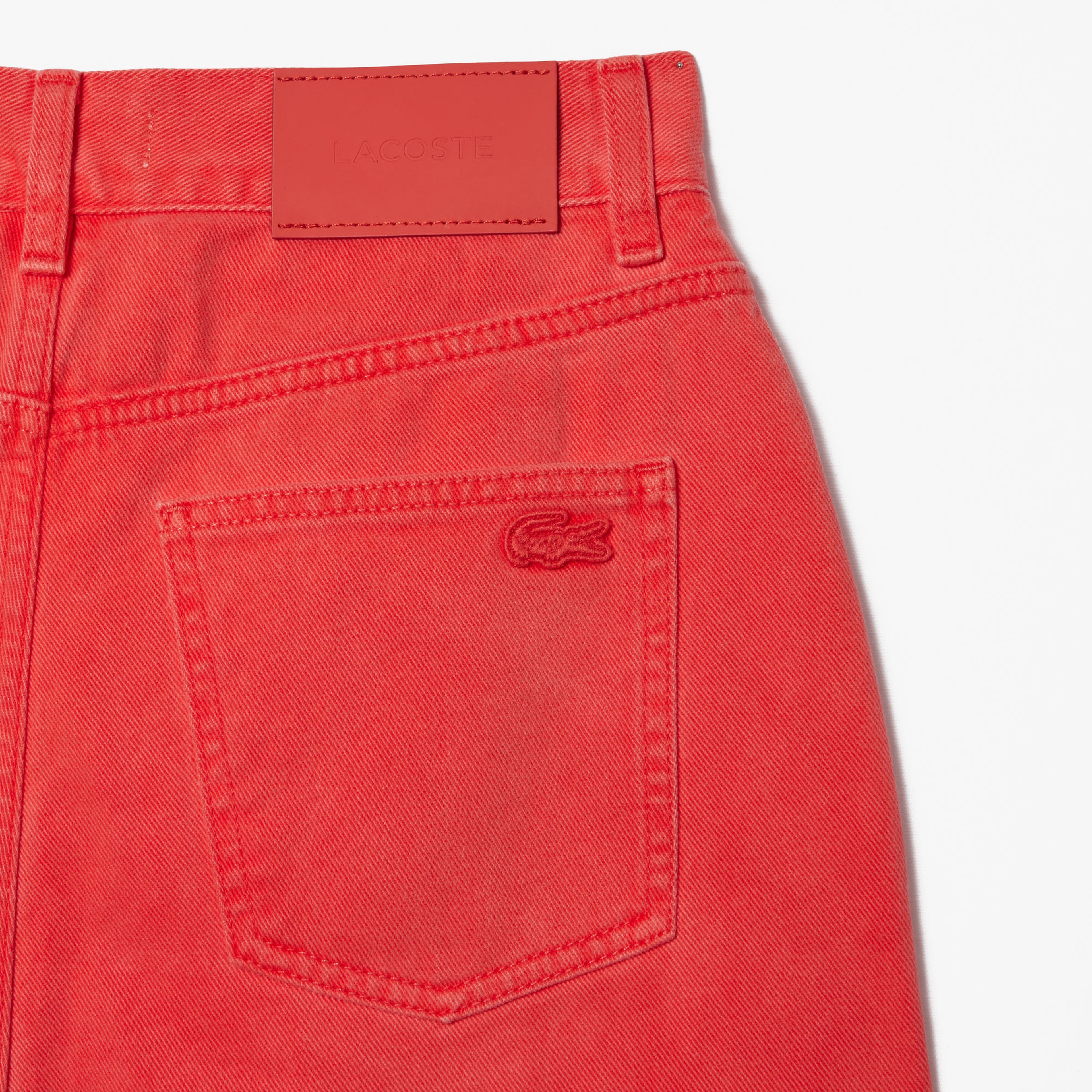 Kadın Straight Fit Kırmızı Jean Pantolon