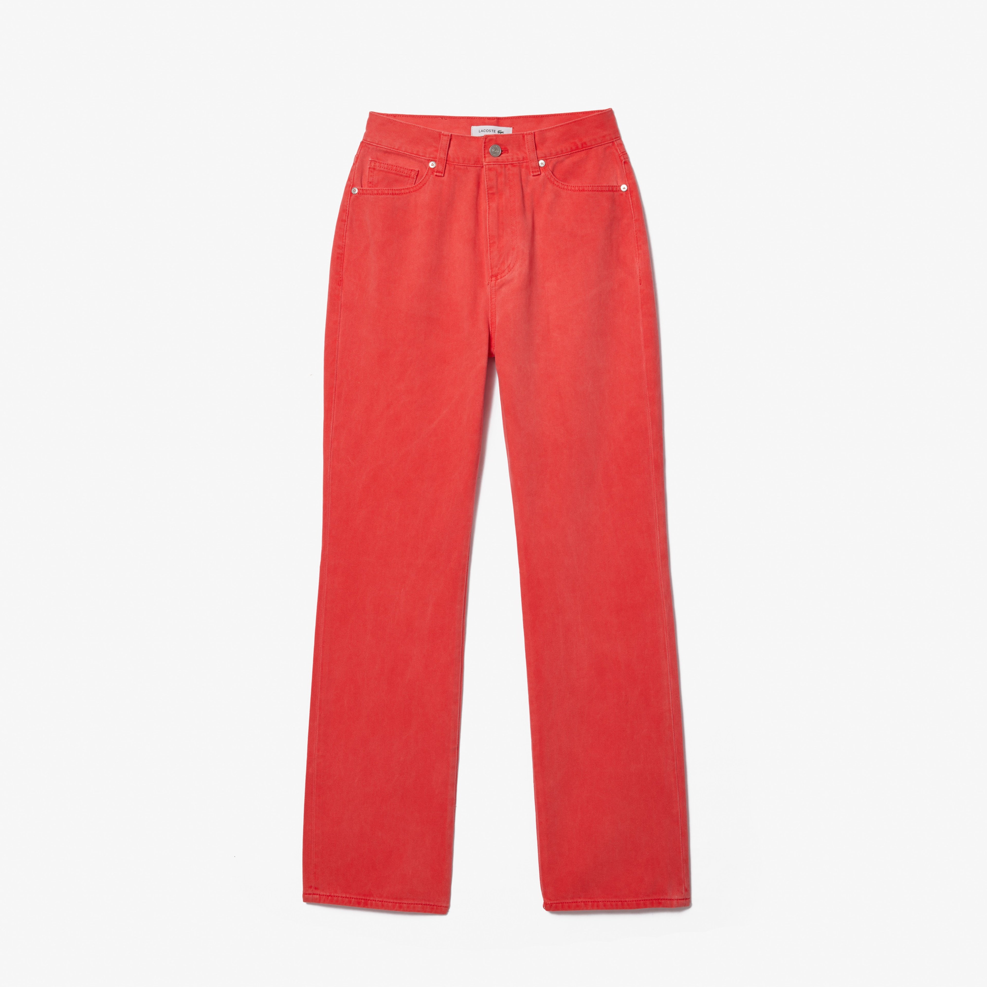 Kadın Straight Fit Kırmızı Jean Pantolon