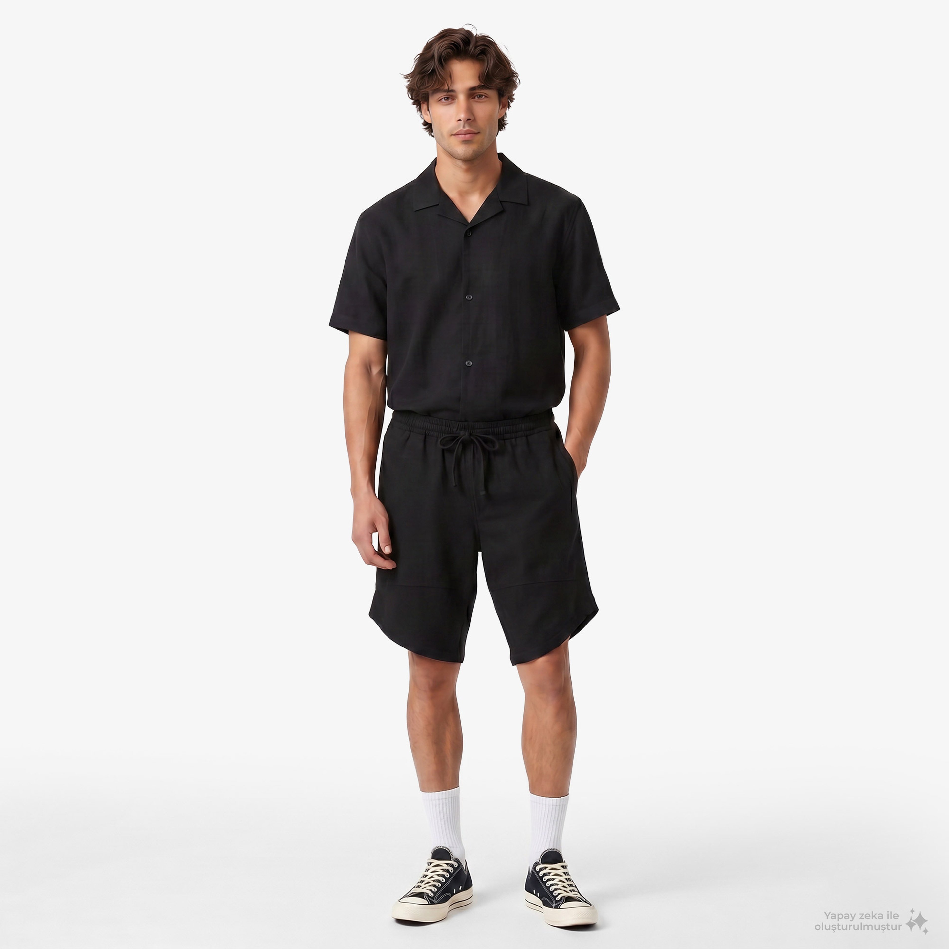 UNITED4 Regular Fit Erkek Siyah Şort