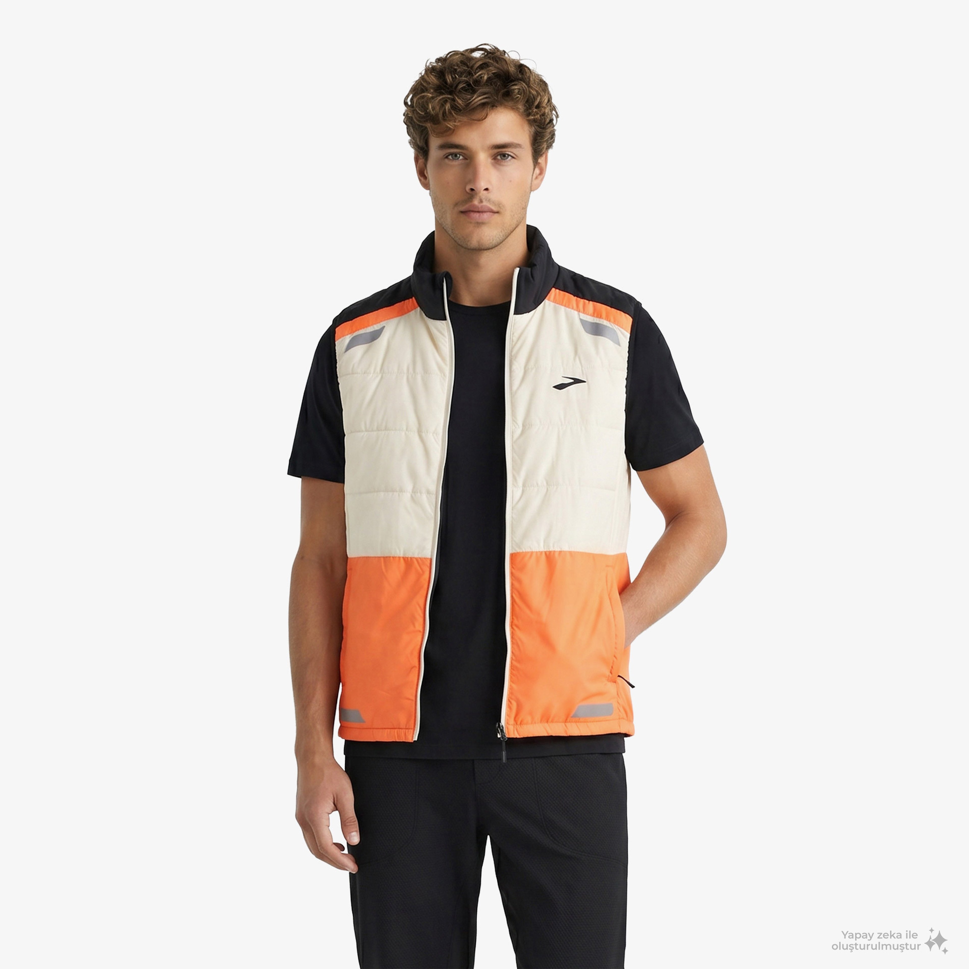 Brooks Run Visible Insulated Vest 2.0 Erkek Beyaz Yelek