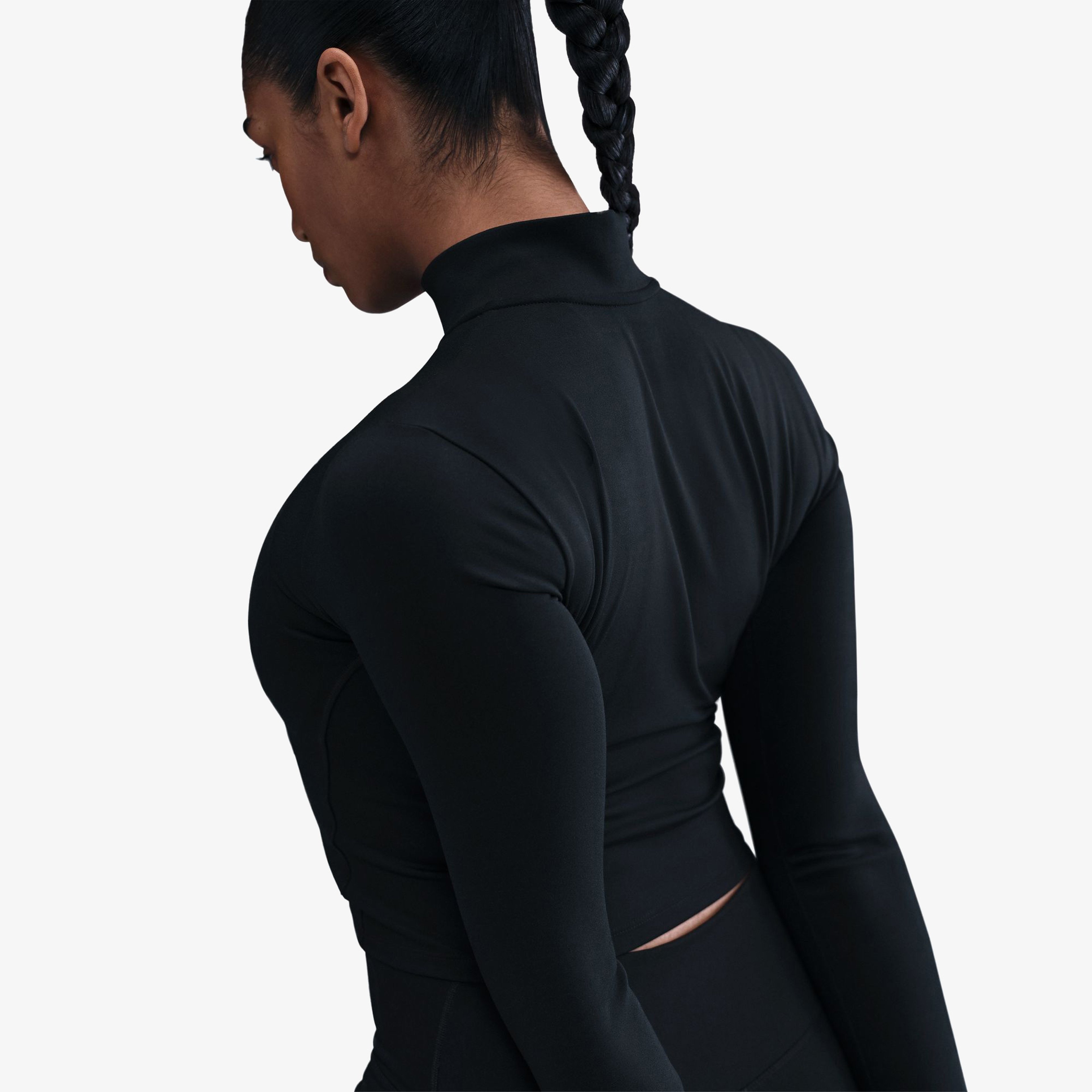 Nike One Fitted Kadın Siyah Antrenman Sweatshirt