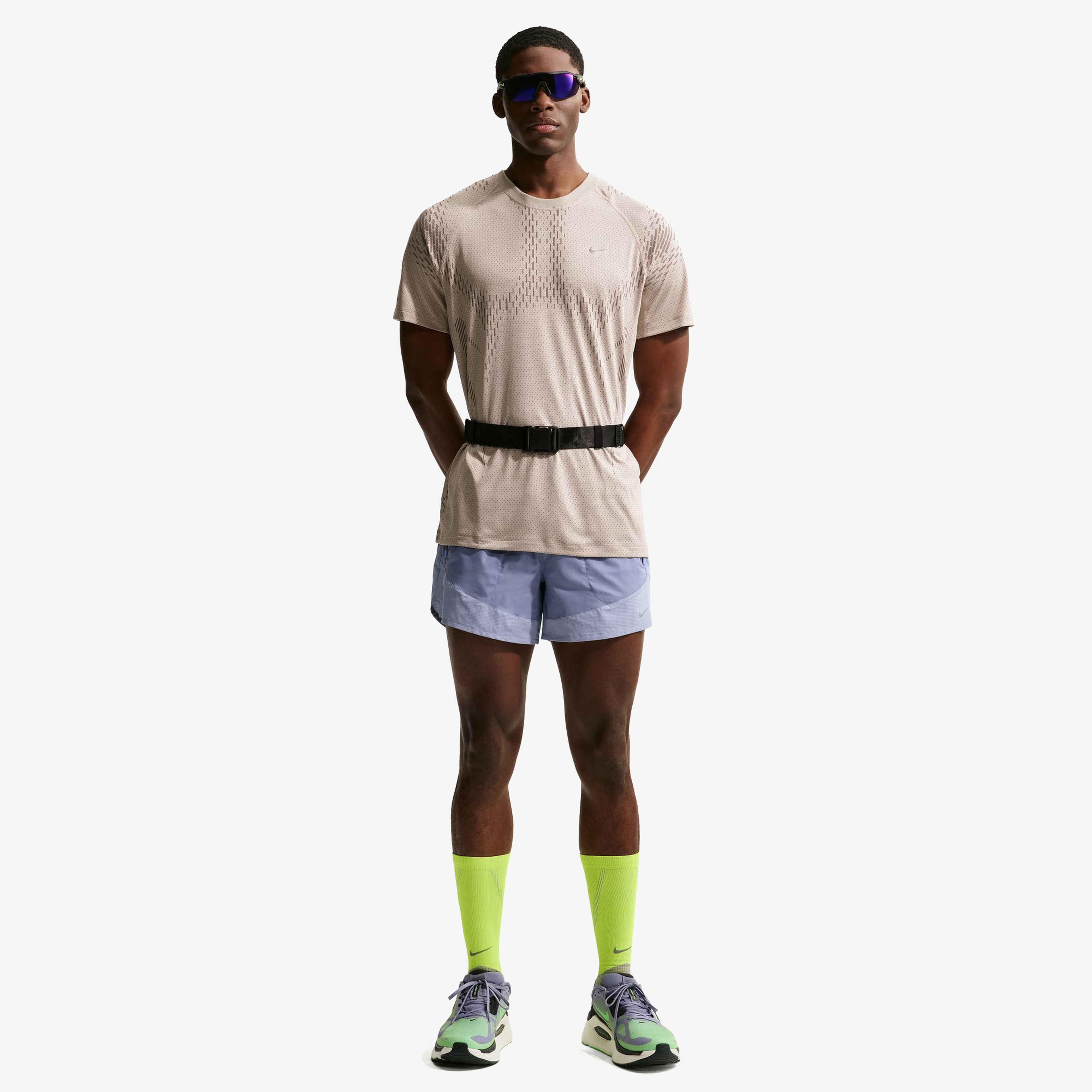Nike Stride Erkek Mor Koşu Şort