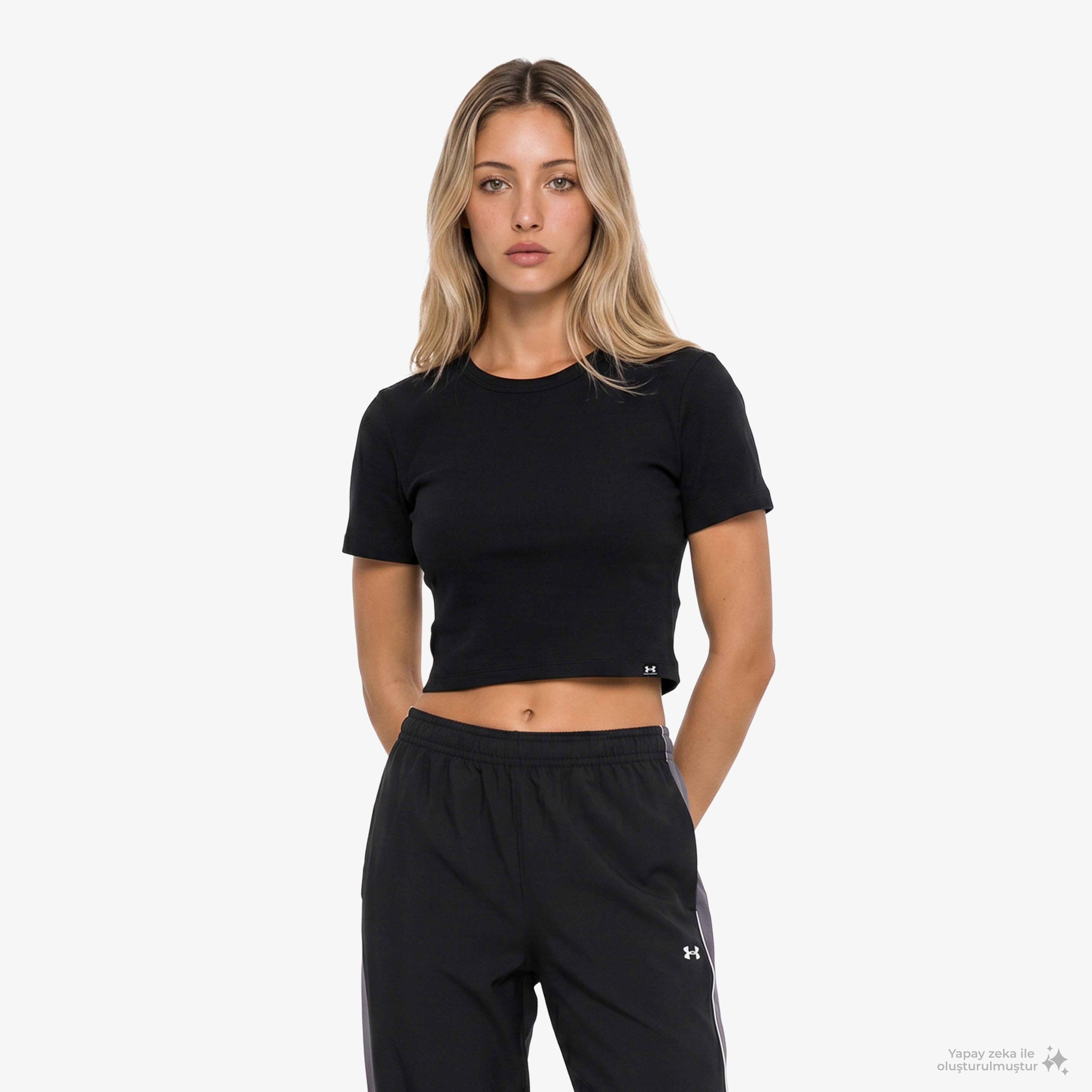 Under Armour Rival Rib Baby Kadın Siyah T-Shirt