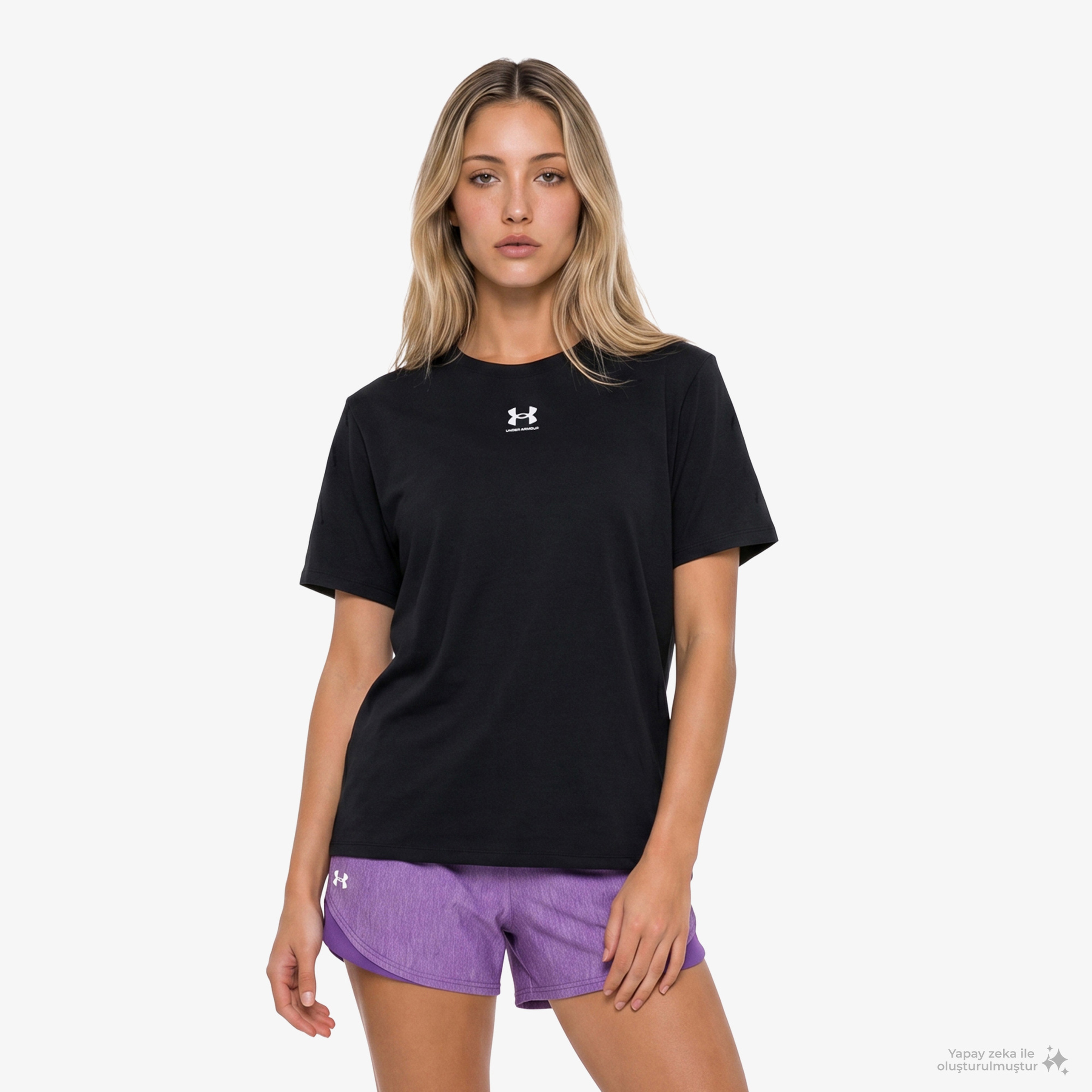 Under Armour Campus Oversize Ss Kadın Siyah T-Shirt