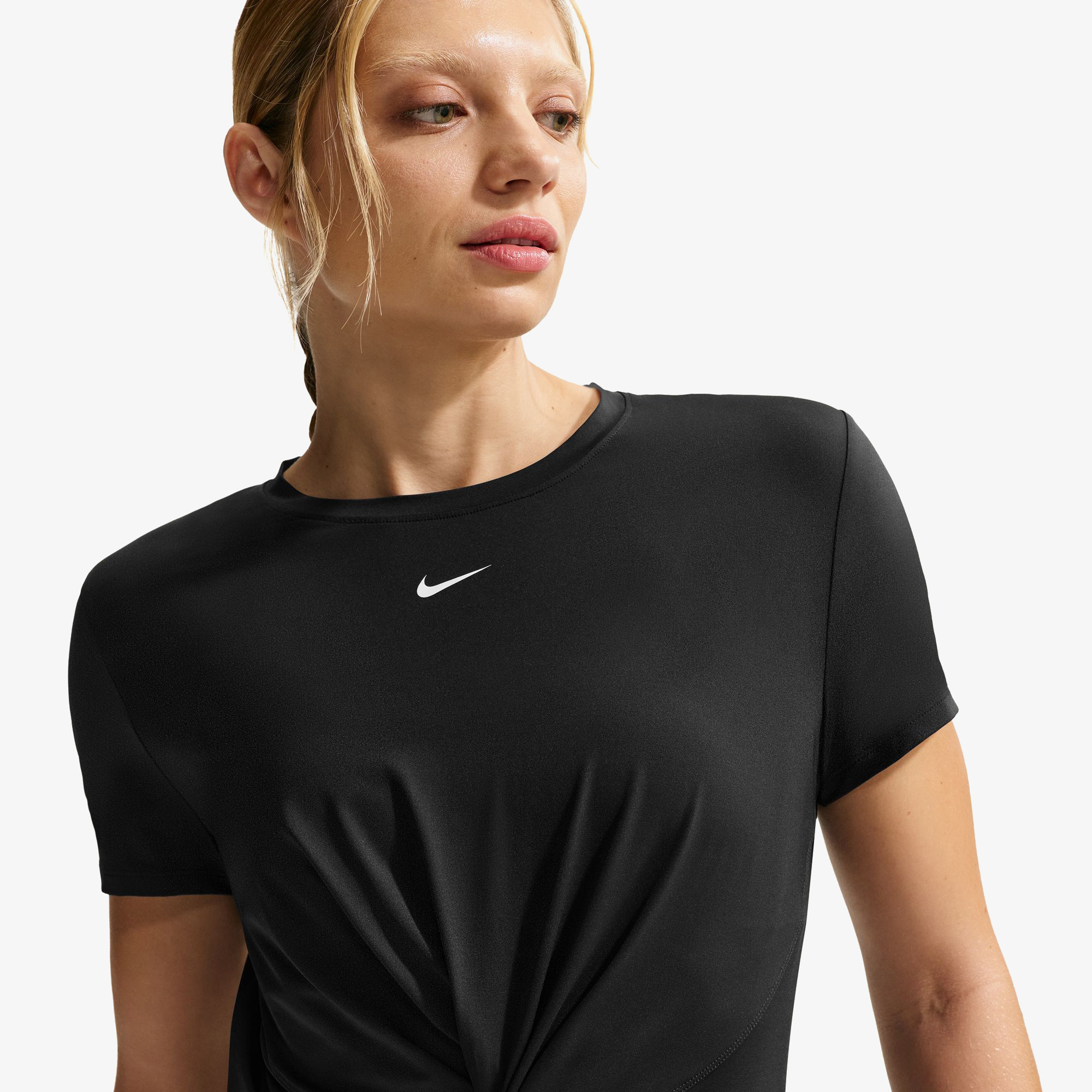 Nike One Classic Twist Kadın Siyah Antrenman T-Shirt