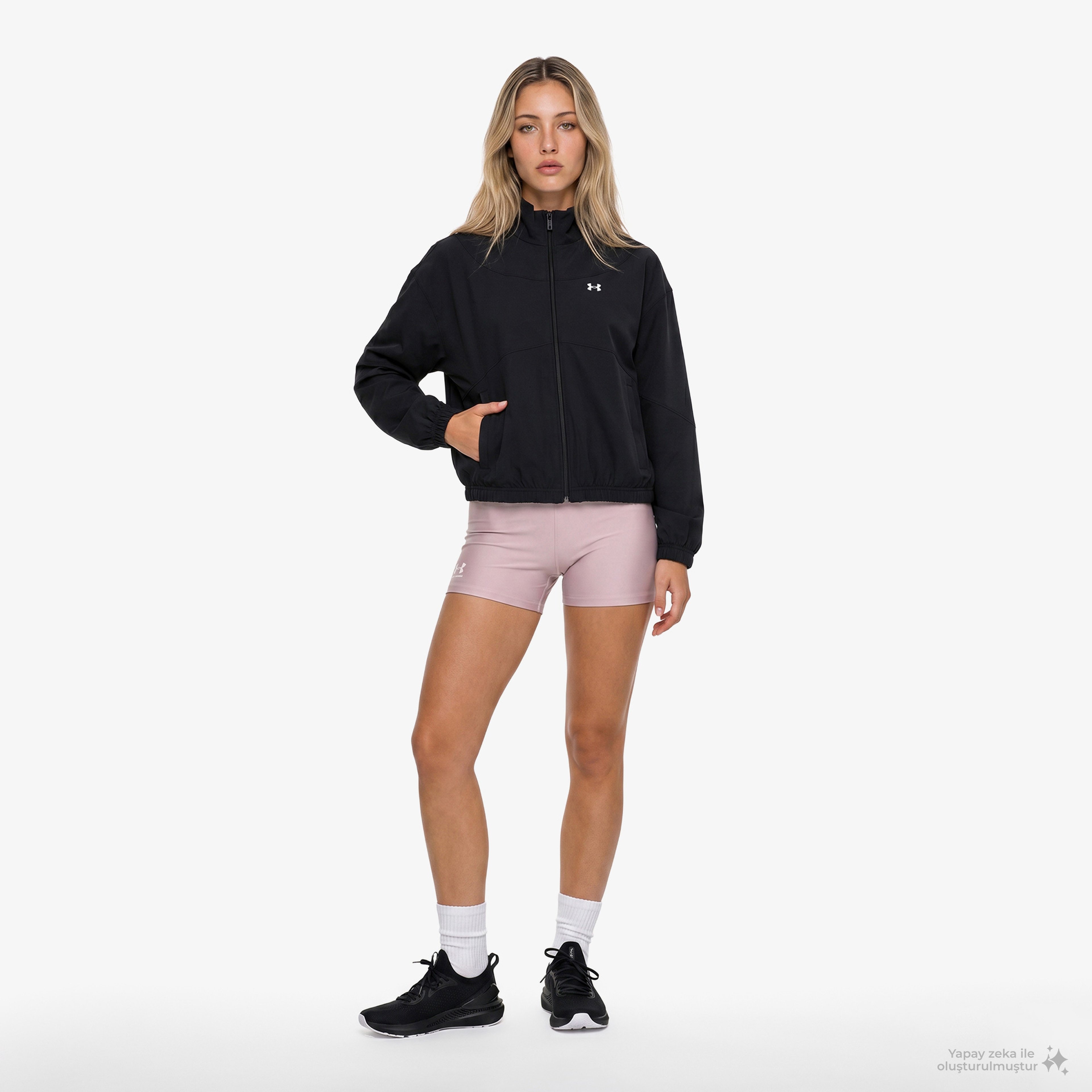 Under Armour Rival Woven Kadın Siyah Ceket