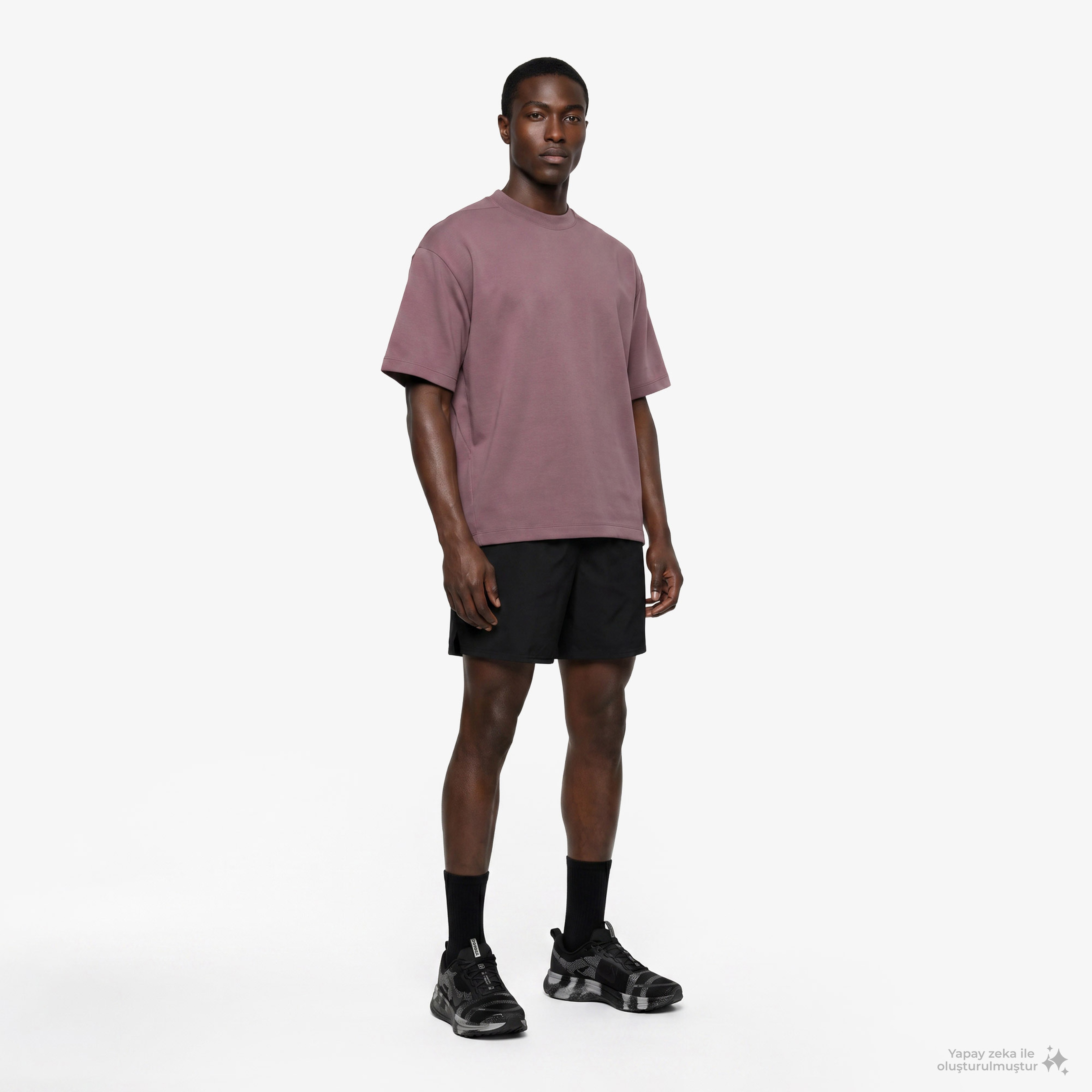 Nike 24.7 ImpossiblySoft Dri-FIT Kısa Kollu Erkek Mor T-Shirt