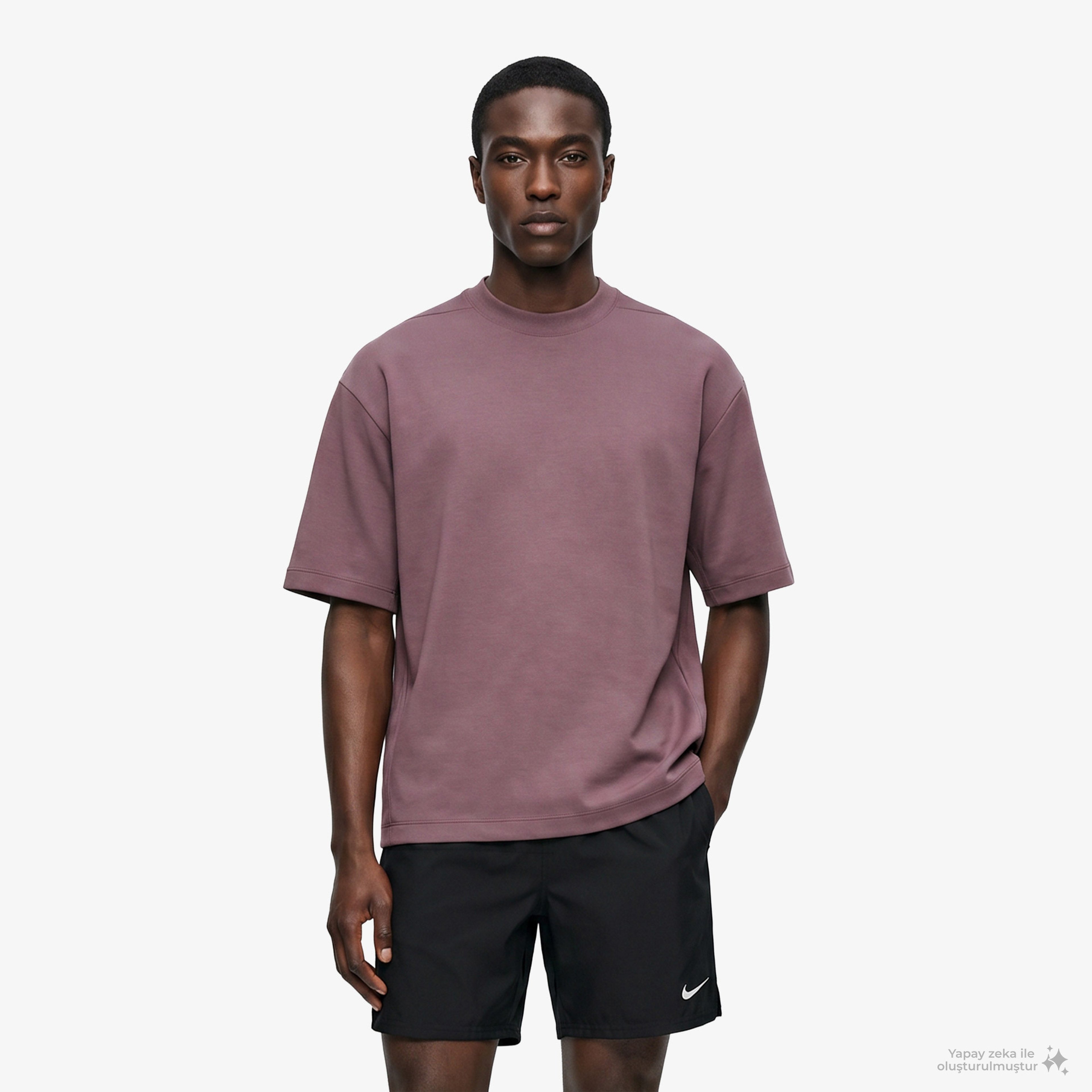 Nike 24.7 ImpossiblySoft Dri-FIT Kısa Kollu Erkek Mor T-Shirt