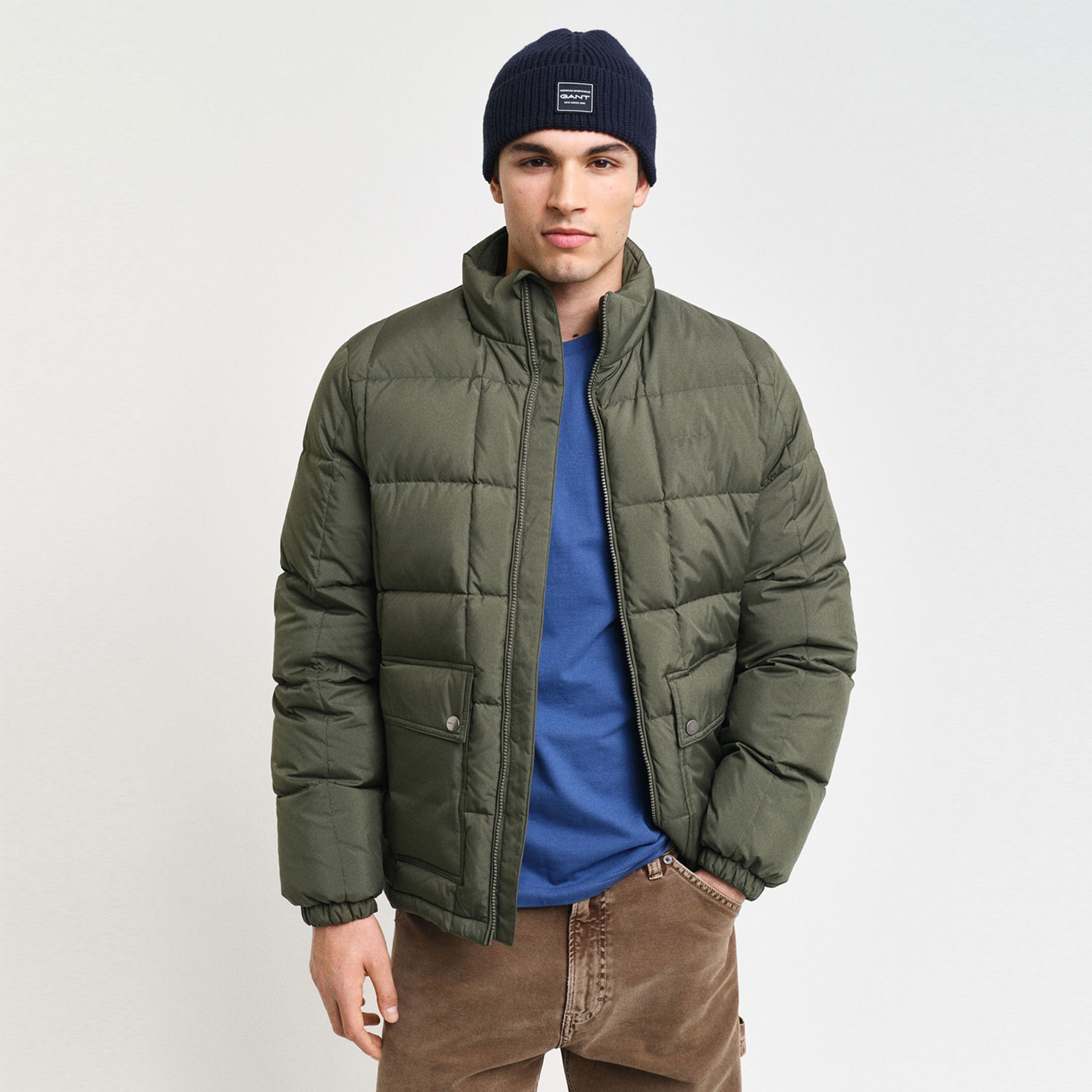 GANT Erkek Yeşil Regular Fit Uzun Kollu Mont