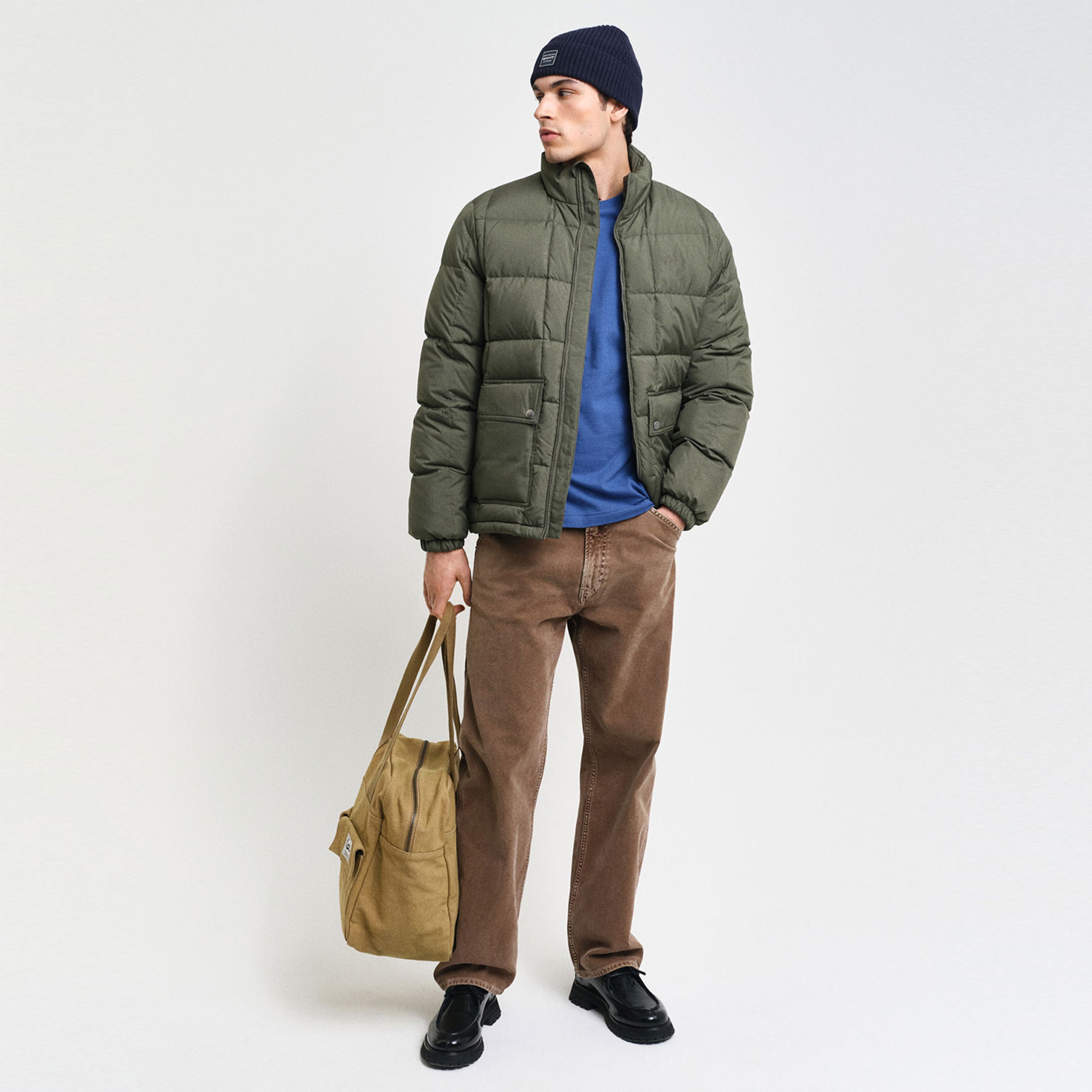 GANT Erkek Yeşil Regular Fit Uzun Kollu Mont