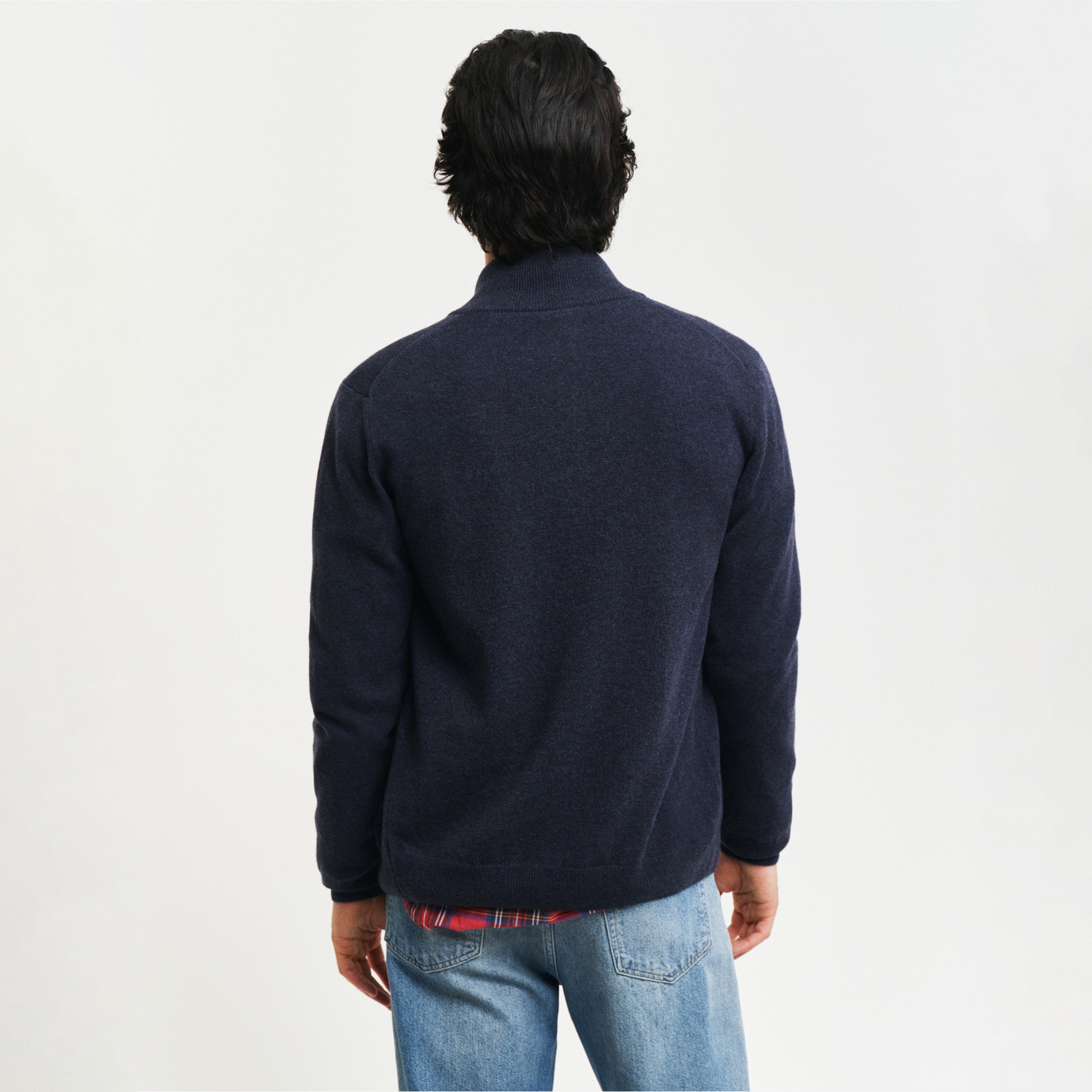 GANT Erkek Lacivert Regular Fit Uzun Kollu Triko