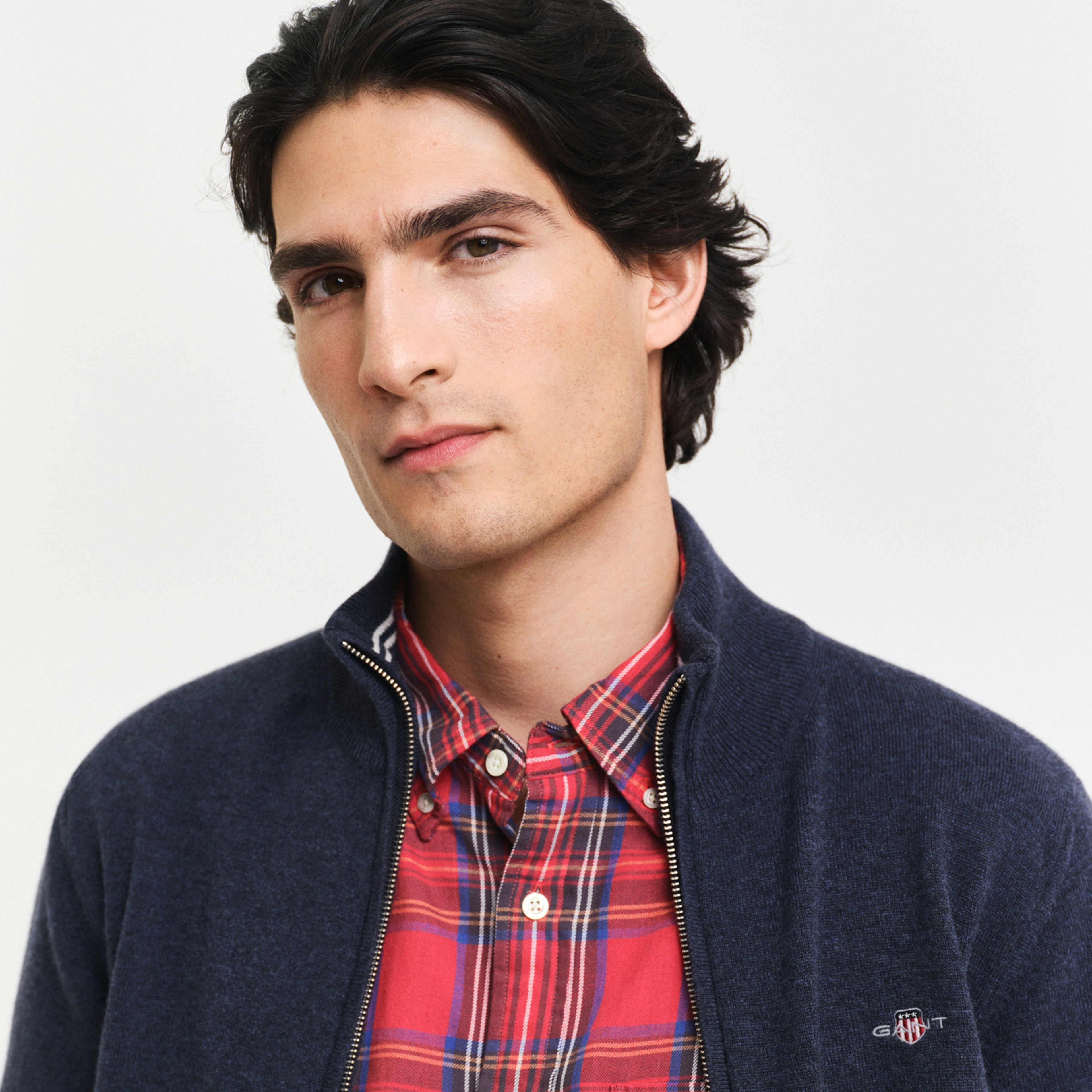 GANT Erkek Lacivert Regular Fit Uzun Kollu Triko
