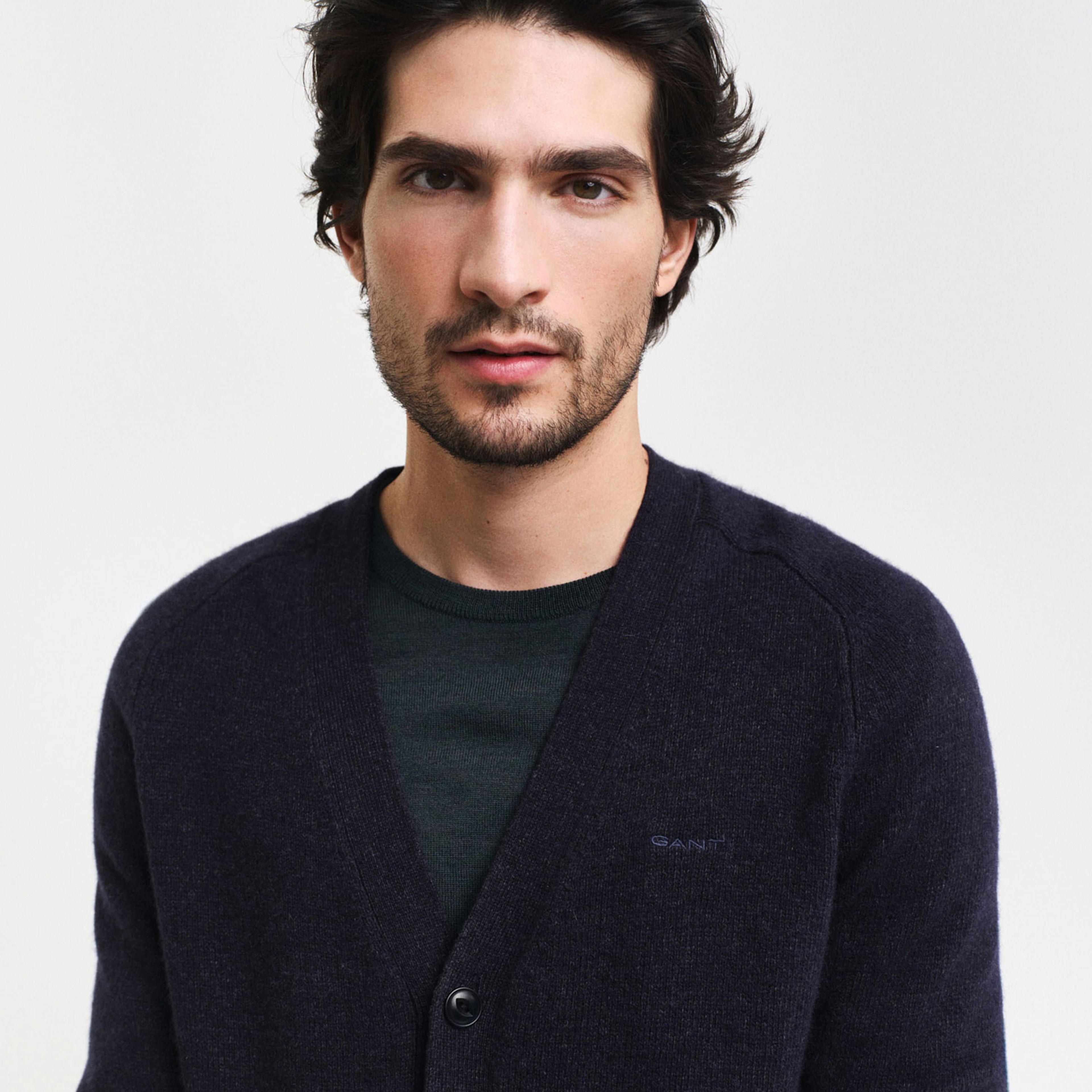 GANT Erkek Lacivert Regular Fit Uzun Kollu Hırka