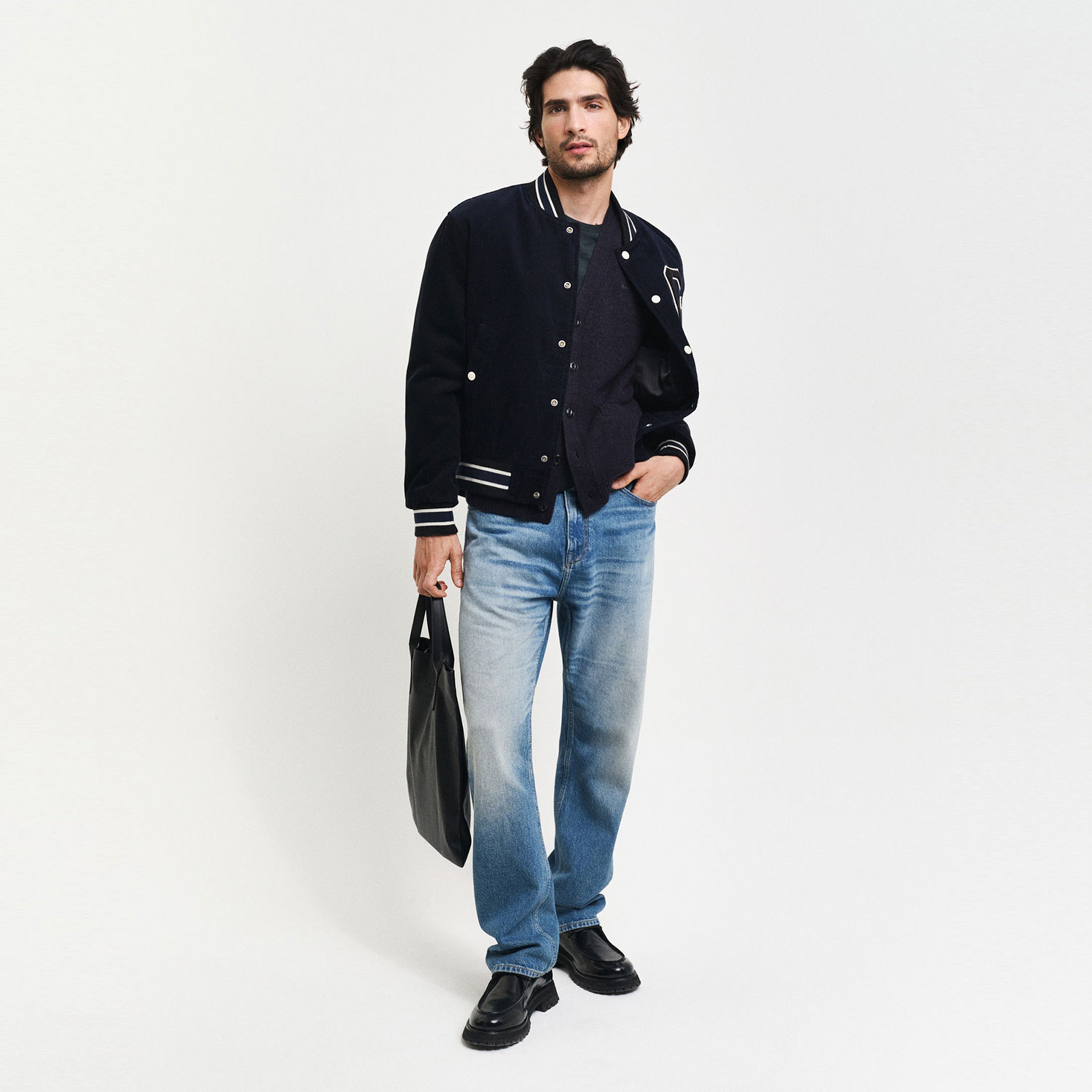 GANT Erkek Lacivert Regular Fit Uzun Kollu Hırka