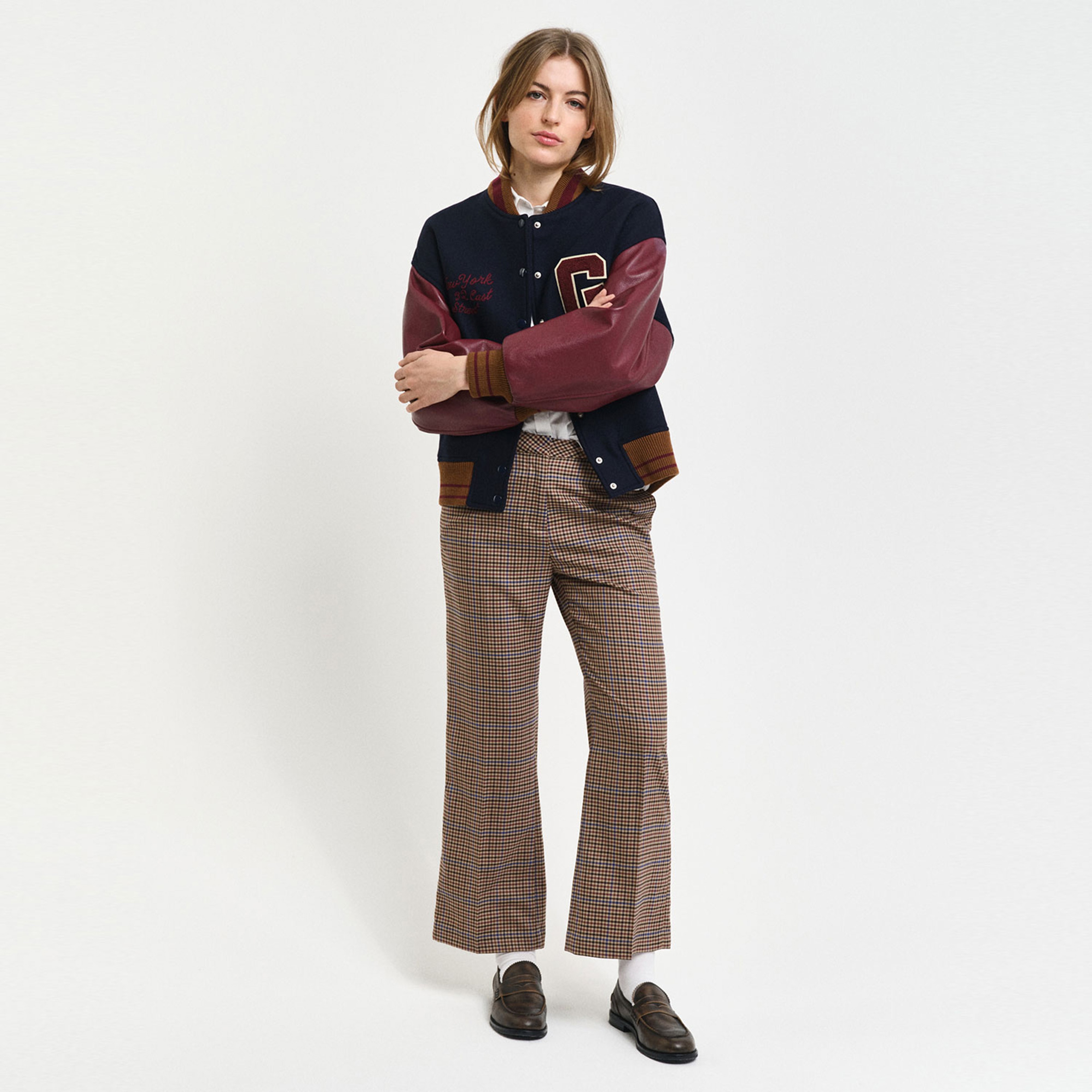GANT Kadın Kahverengi Relaxed Fit Pantolon