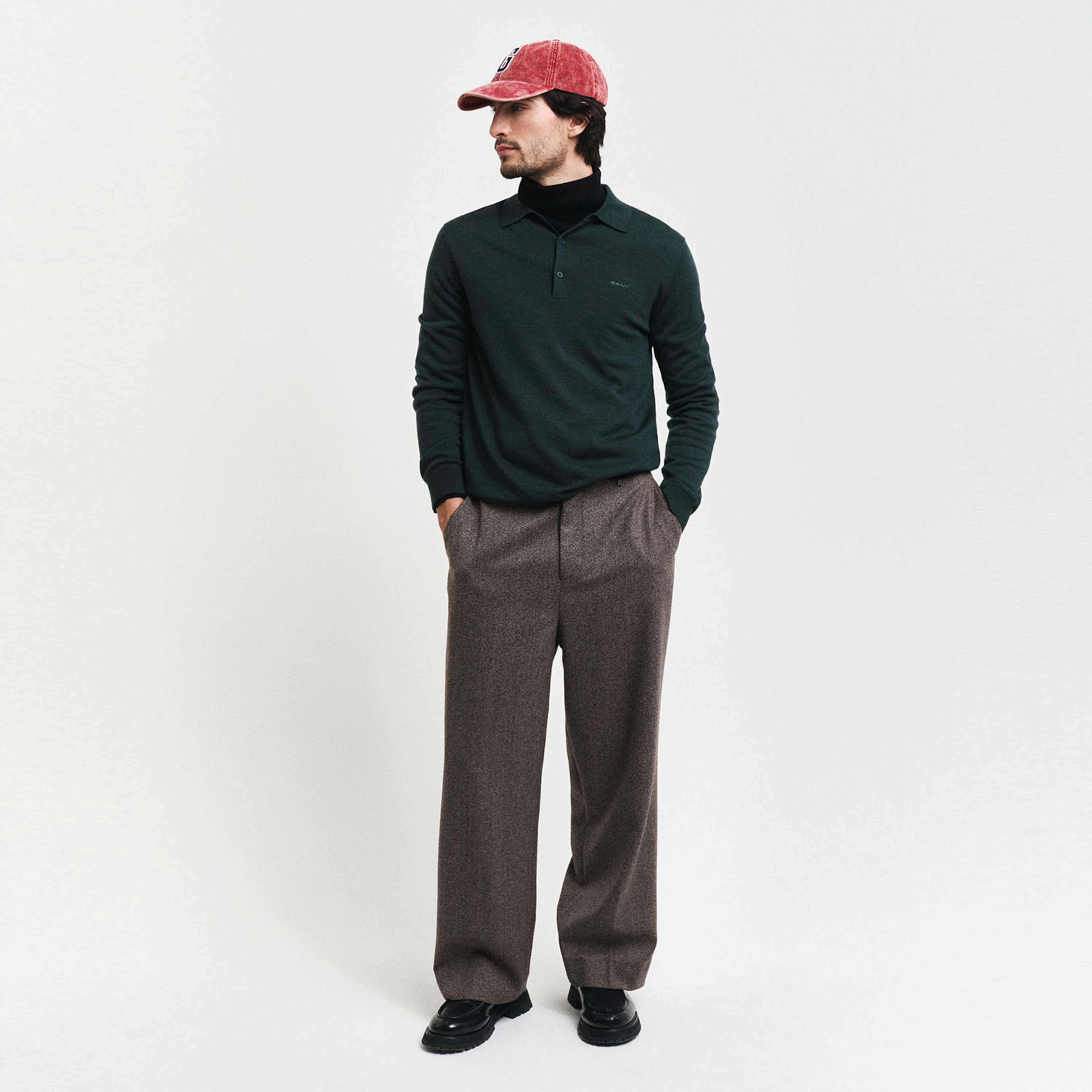 GANT Erkek Yeşil Regular Fit Uzun Kollu Triko
