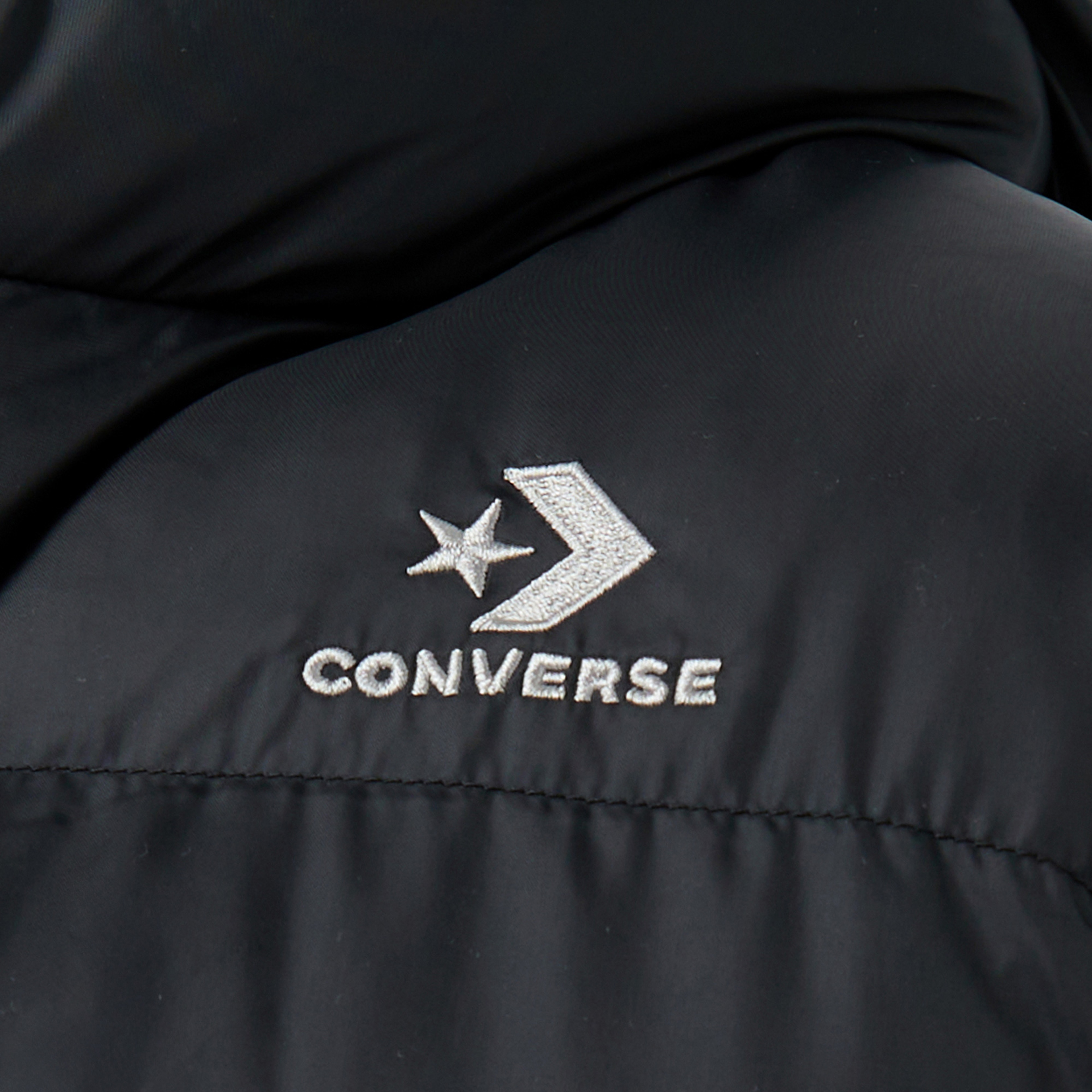 Converse Classic Erkek Kapüşonlu Siyah Şişme Mont