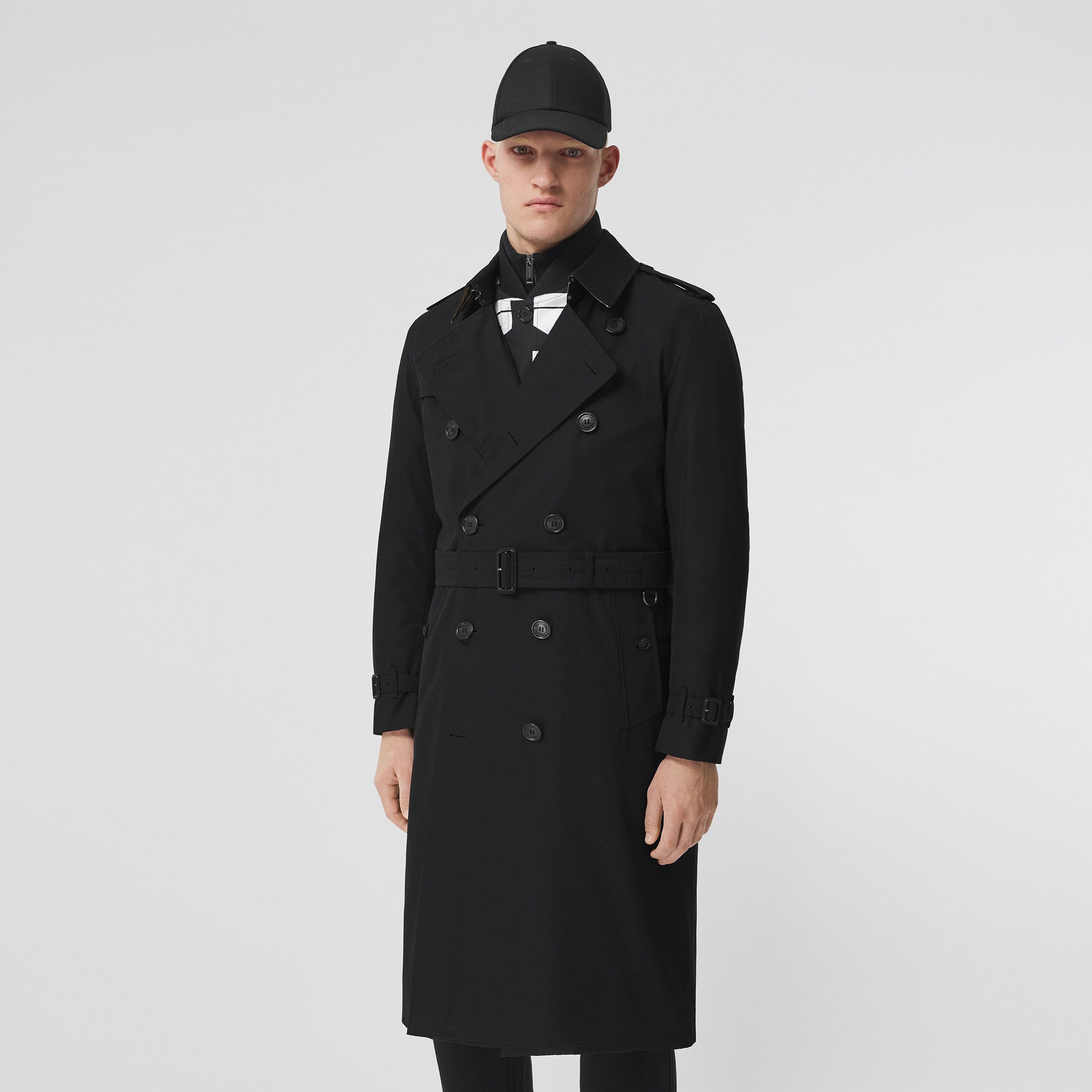 Burberry The Long Kensington Heritage Erkek Siyah Trençkot