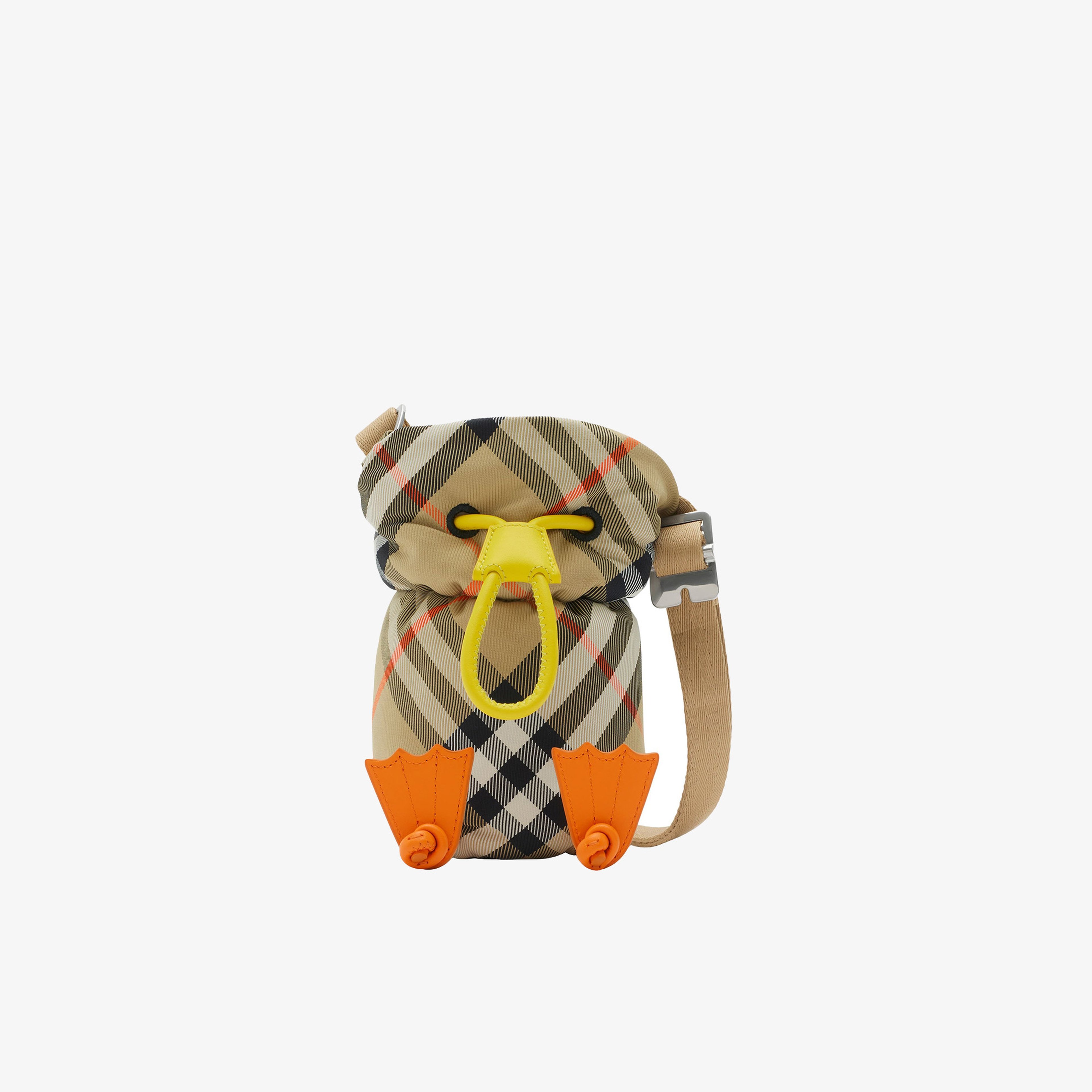 Burberry Duck Check Nylon Çocuk Bej Omuz Çantası
