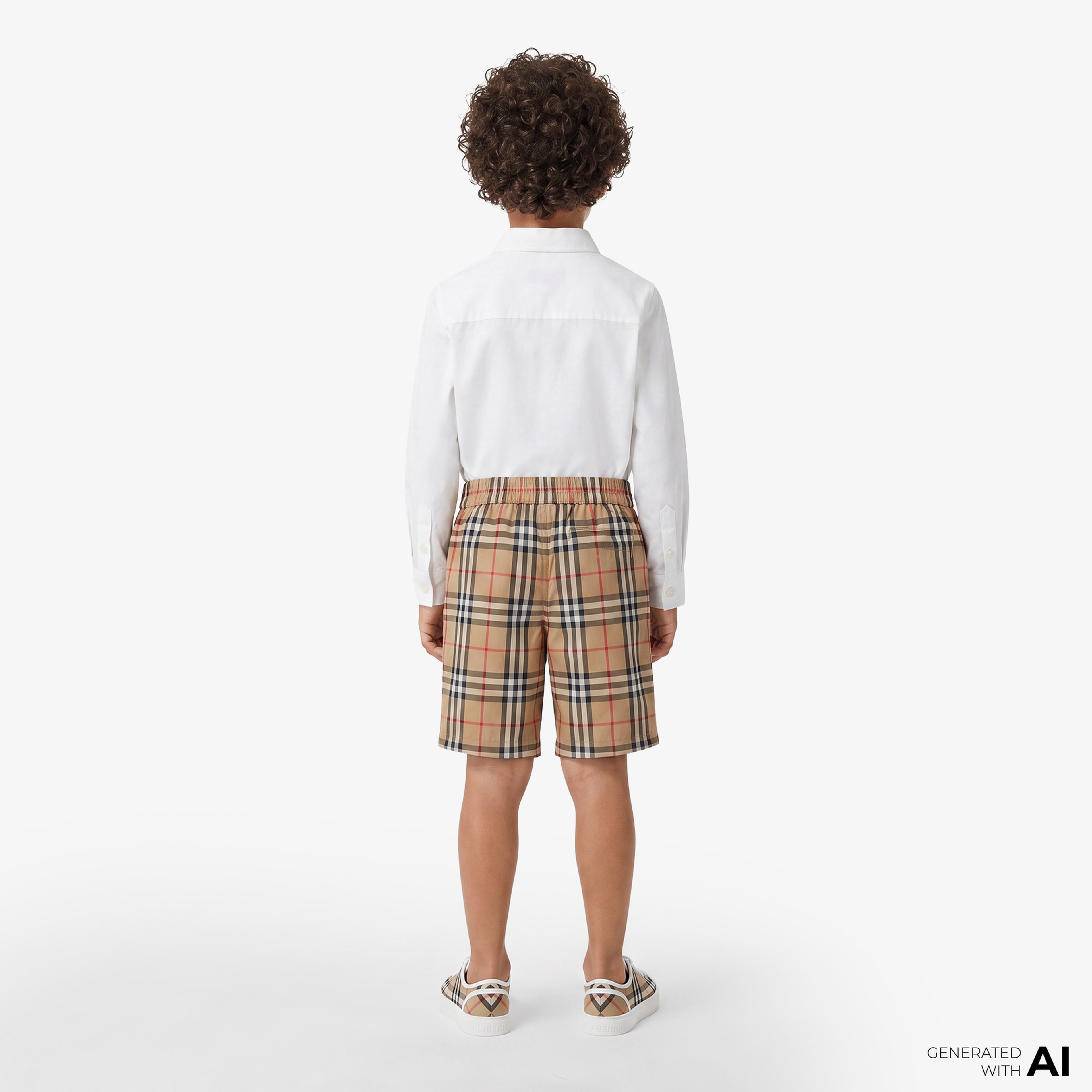 Burberry Check Pamuk Çocuk Bej Şort