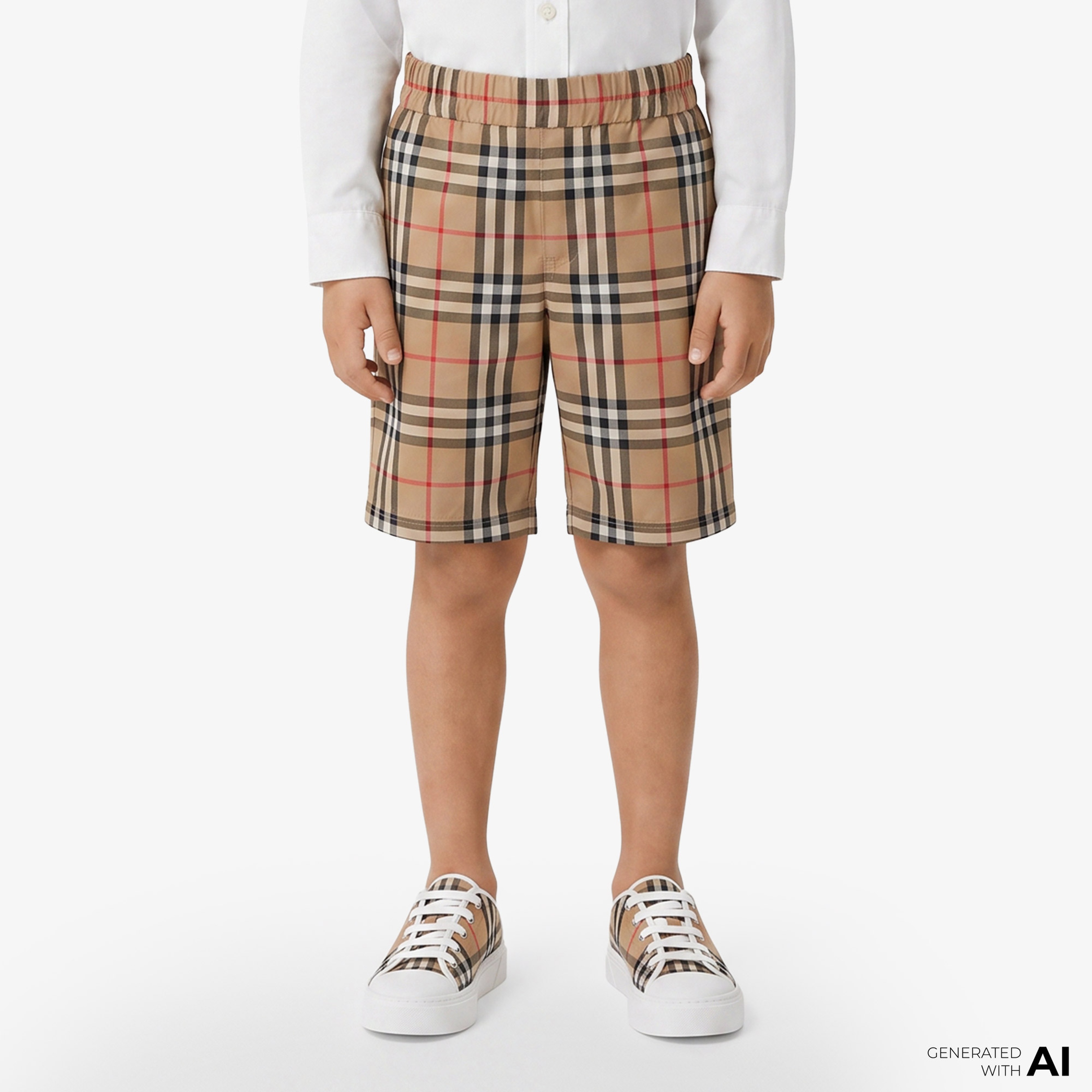 Burberry Check Pamuk Çocuk Bej Şort