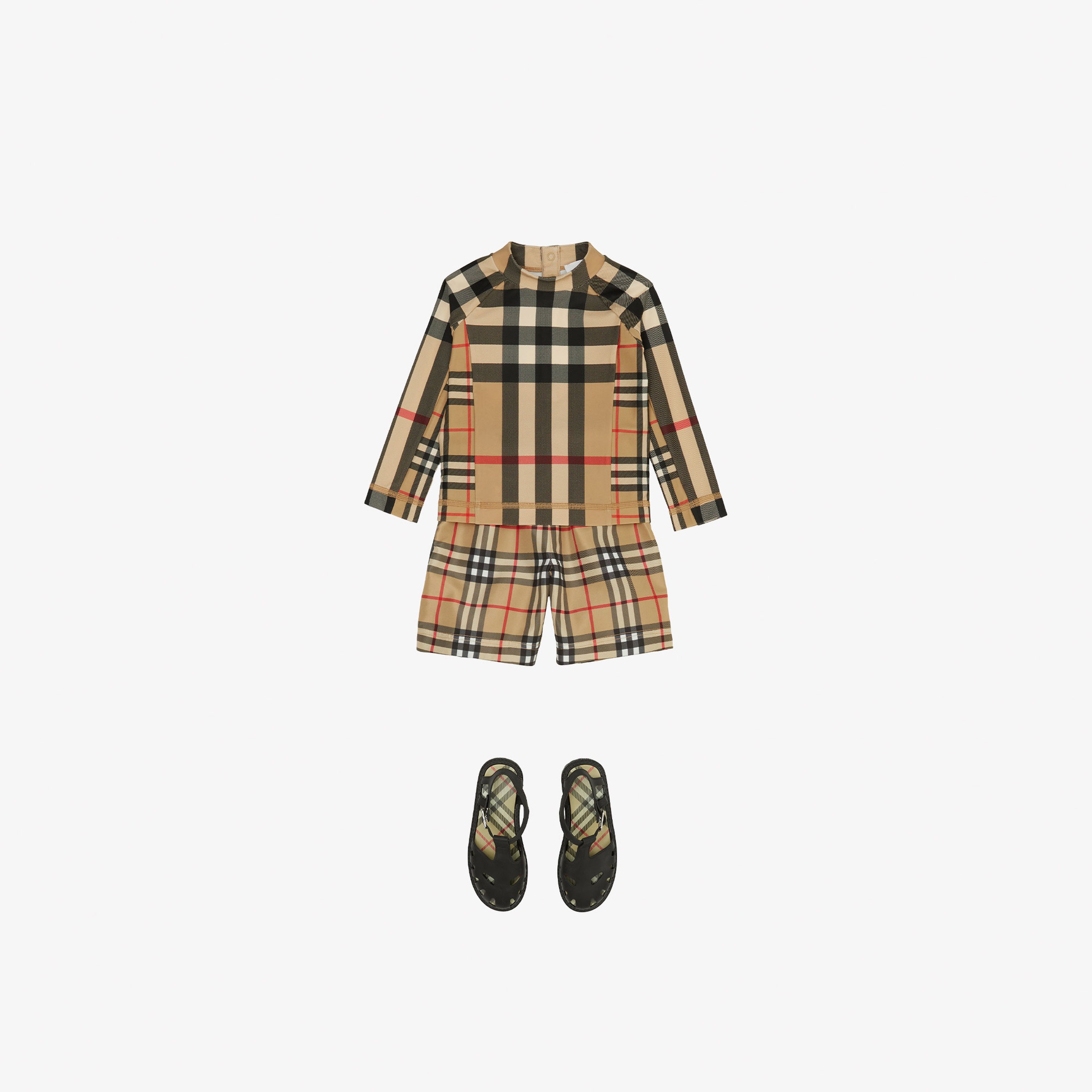 Burberry Malcolm Vintage Swim Çocuk Bej Mayo