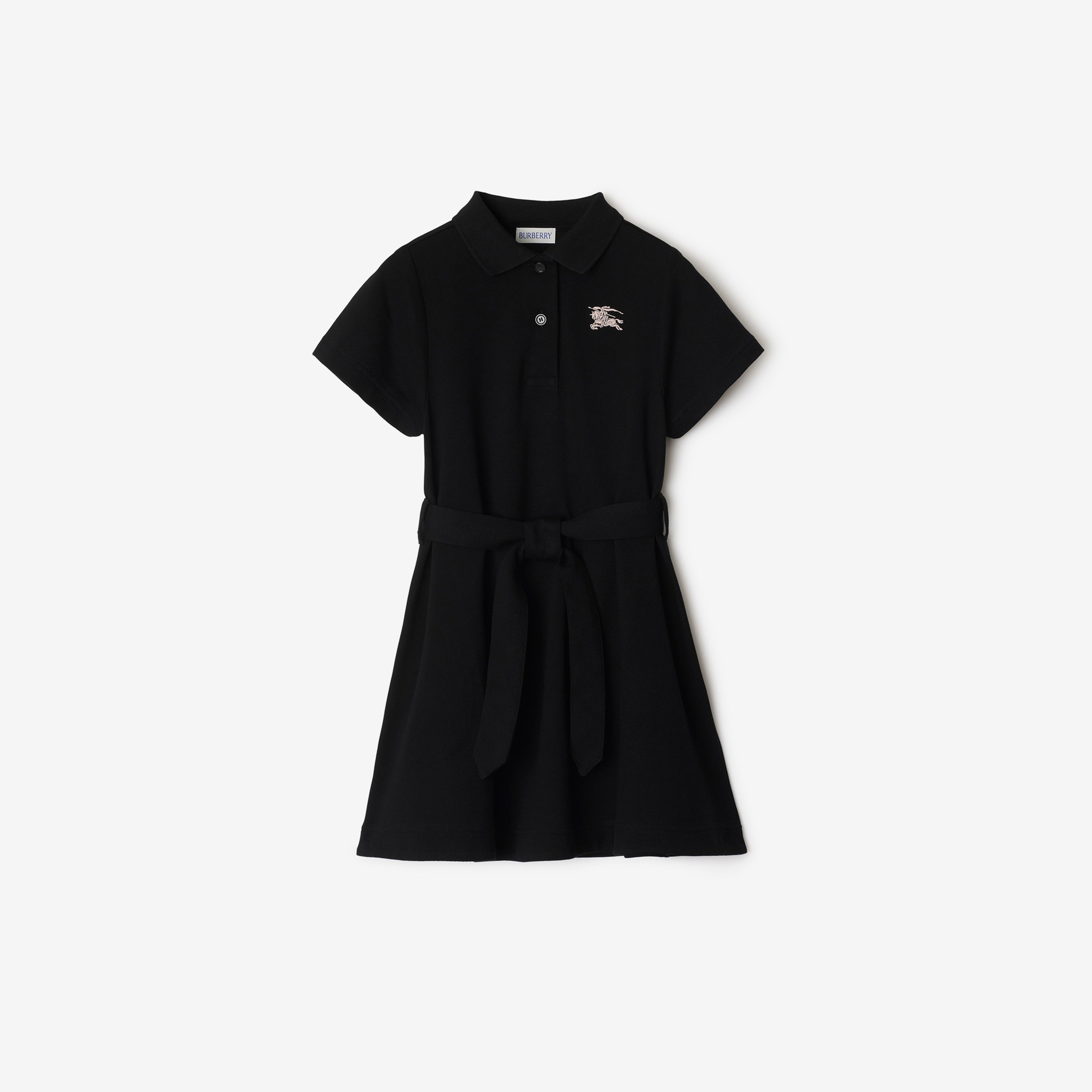 Burberry Astrid Cotton Çocuk Siyah Elbise