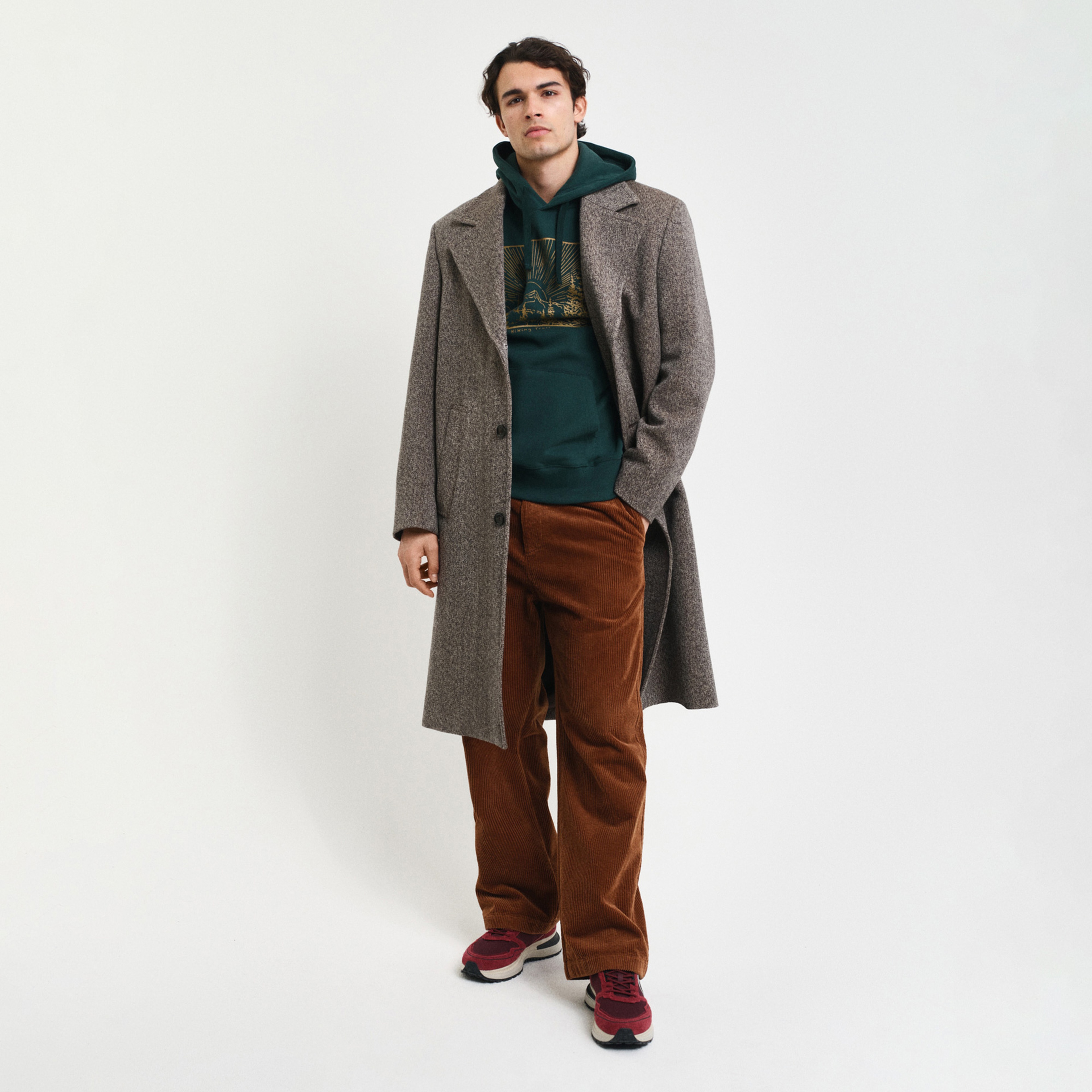 GANT Erkek Yeşil Baskılı Uzun Kollu Sweatshirt
