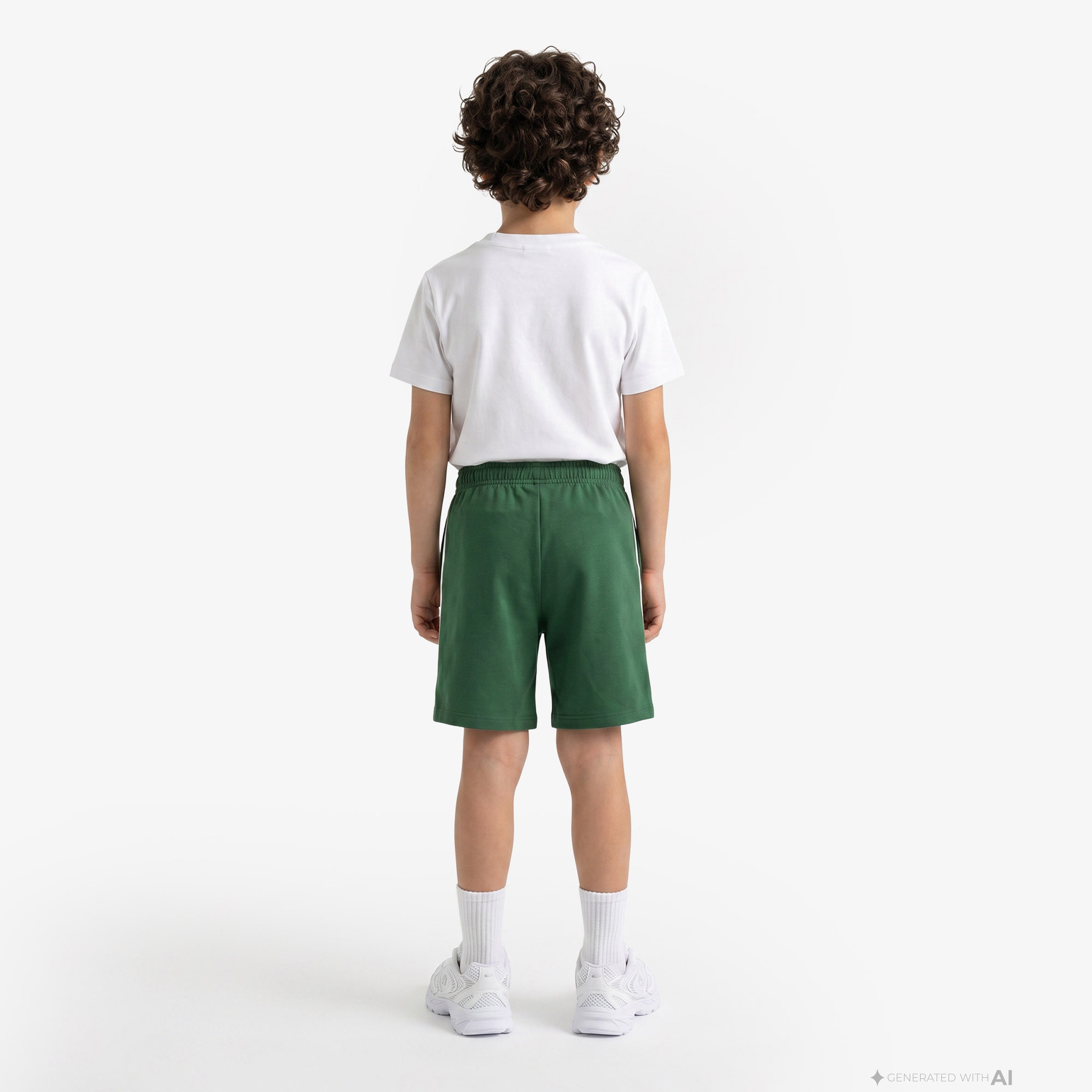 Lacoste Contrast Stripe Interlock Çocuk Yeşil Şort