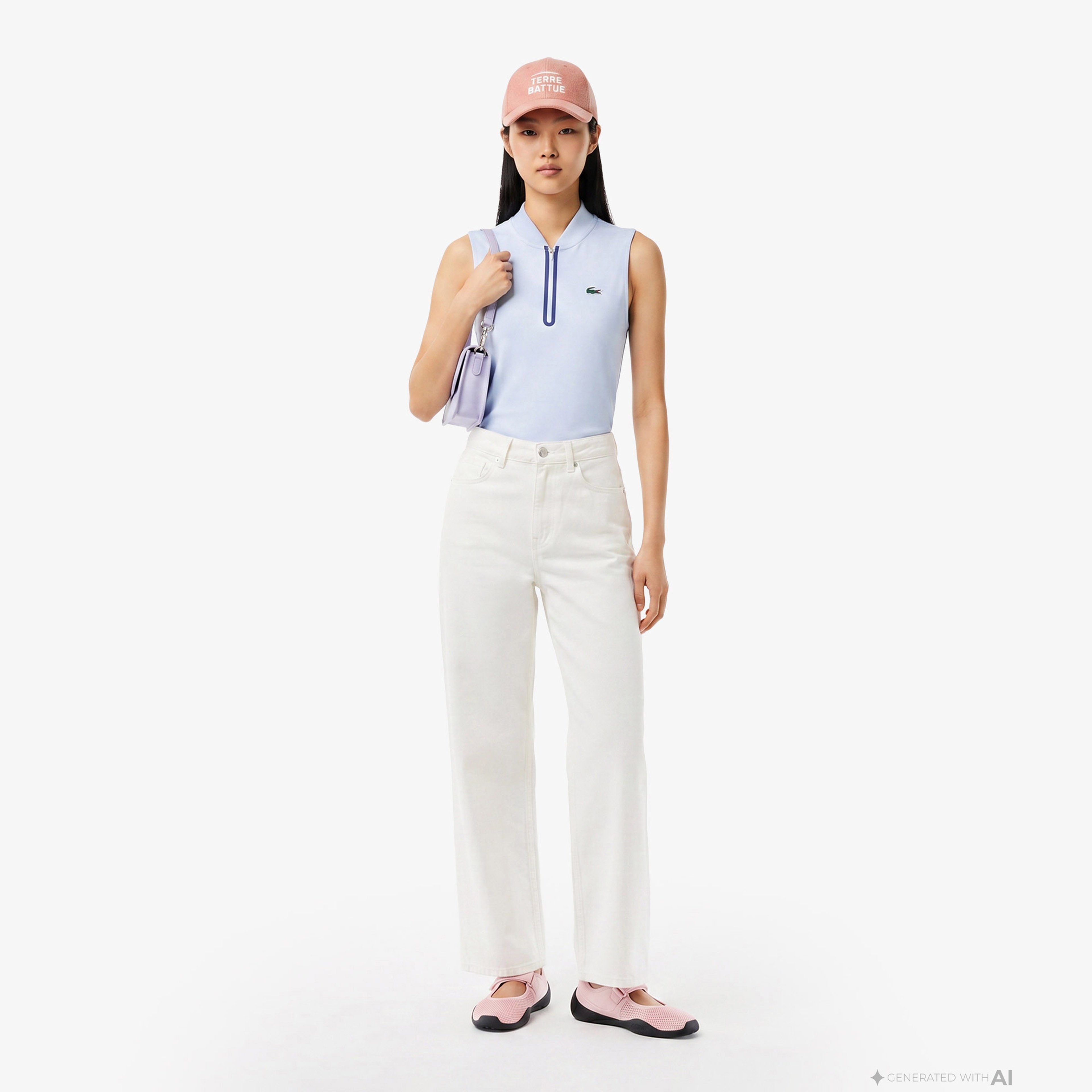 Lacoste Kadın Beyaz Pantolon