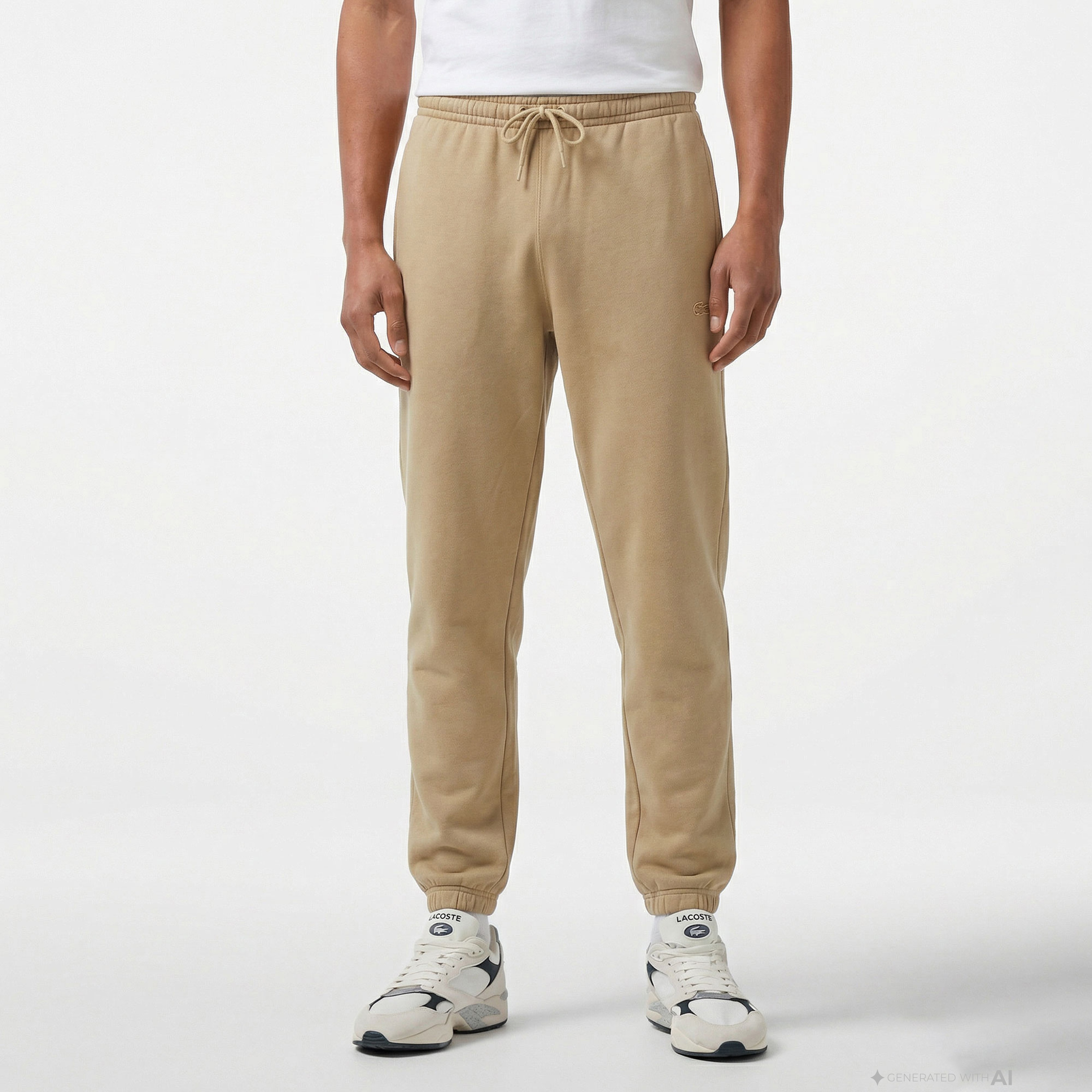Unisex Regular Fit Bej Eşofman Altı