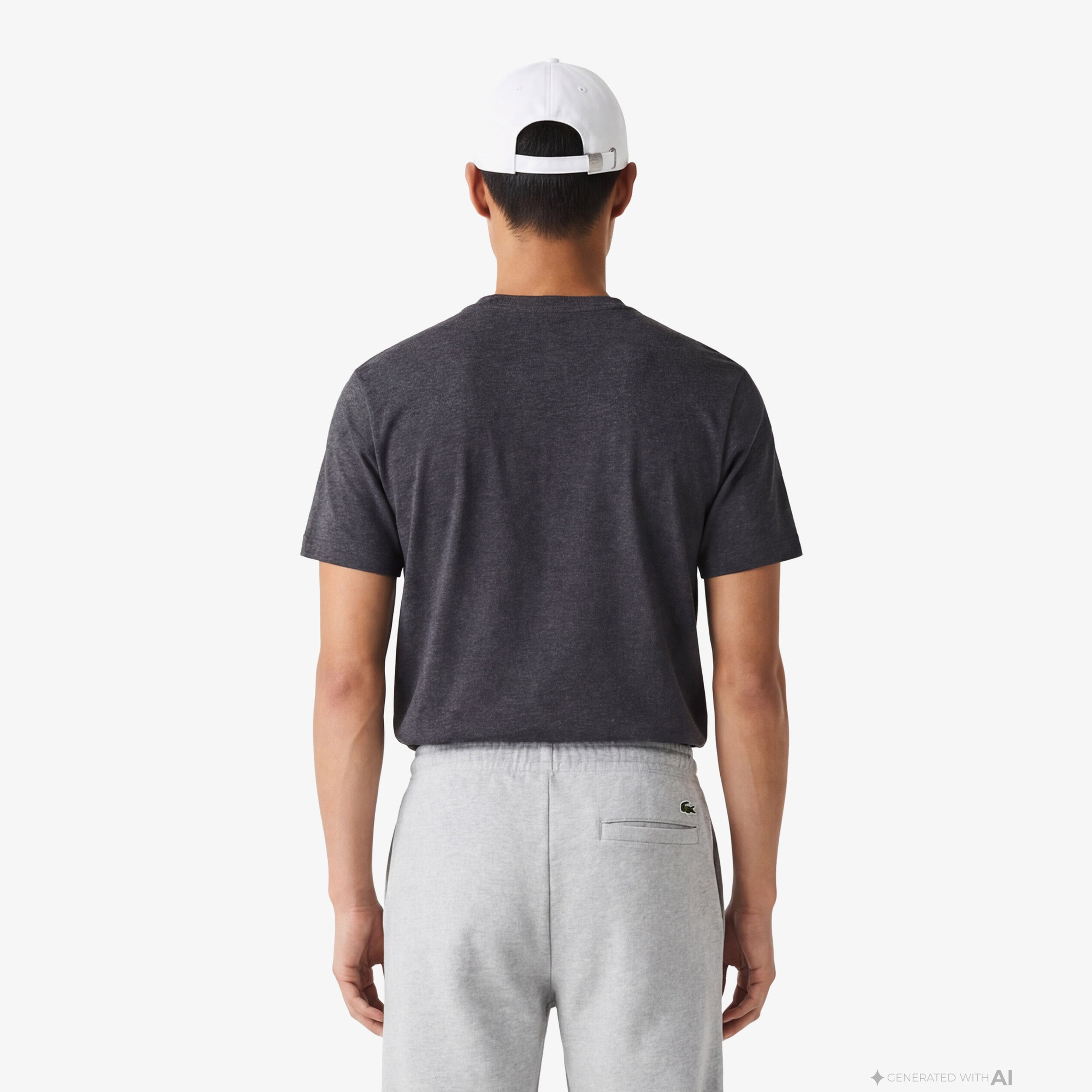 Erkek Regular Fit Bisiklet Yaka Koyu Gri T-Shirt