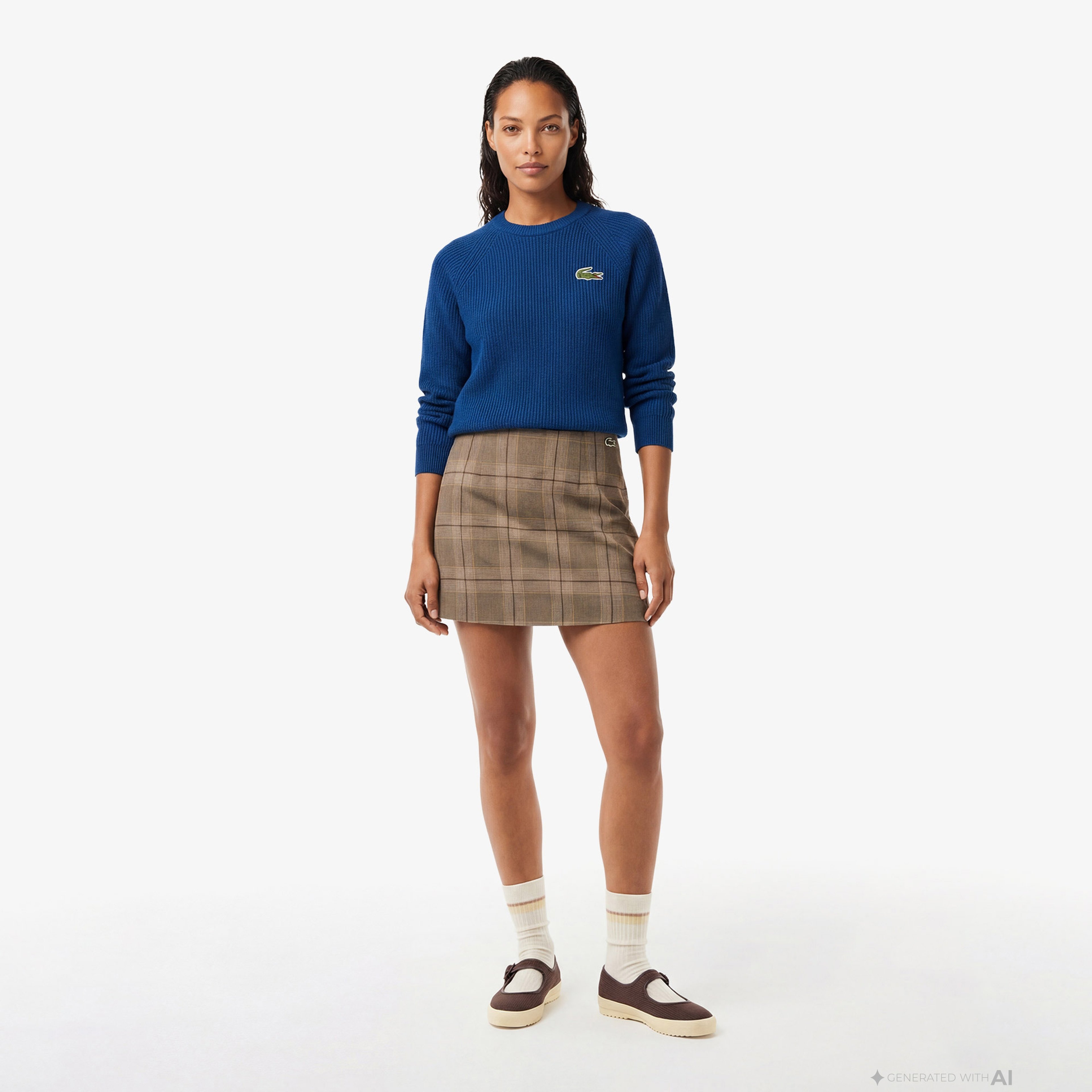 Unisex Classic Fit Bisiklet Yaka Organik Pamuk Lacivert Kazak