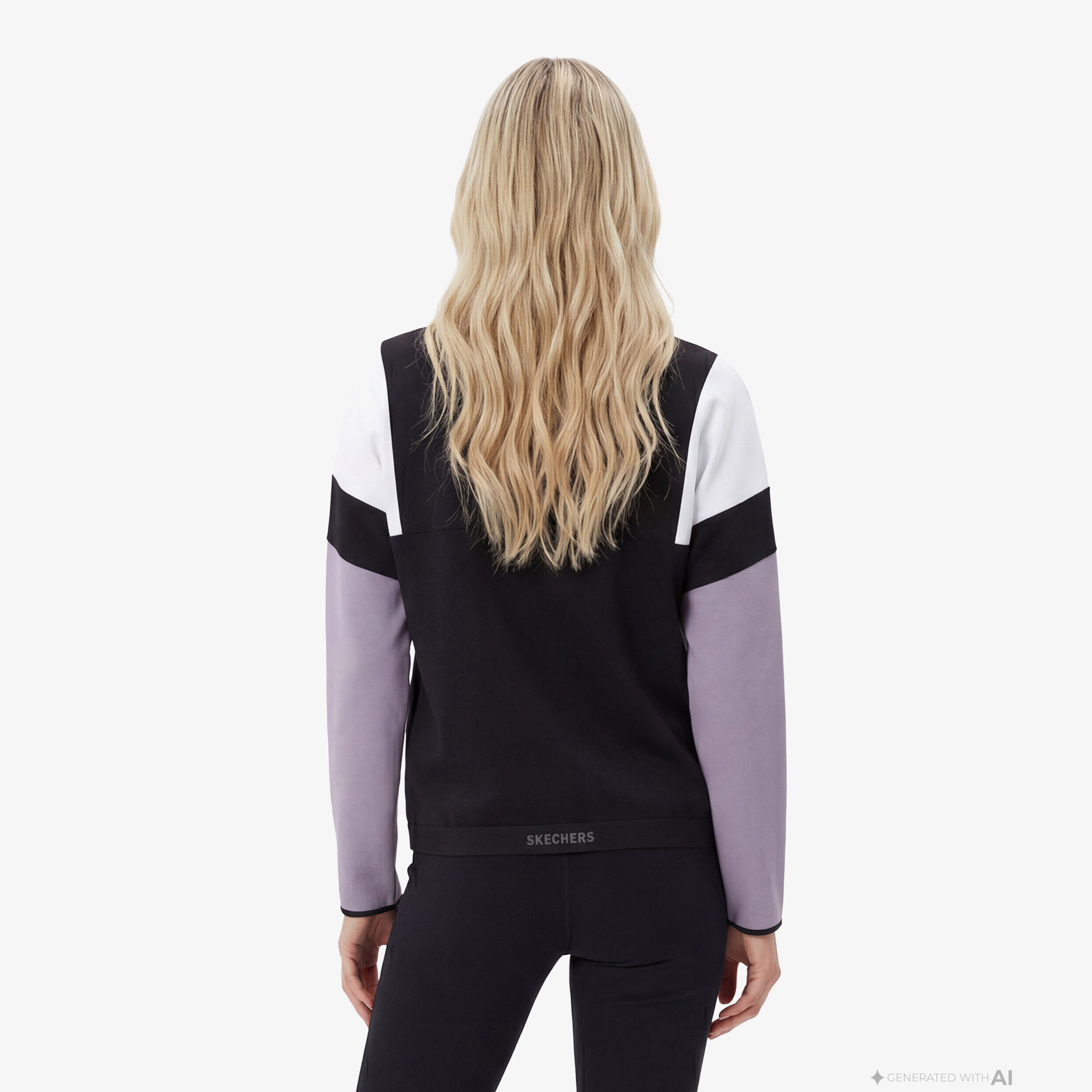 Skechers 2Xi-Lock Half Zip Kadın Beyaz Günlük Sweatshirt