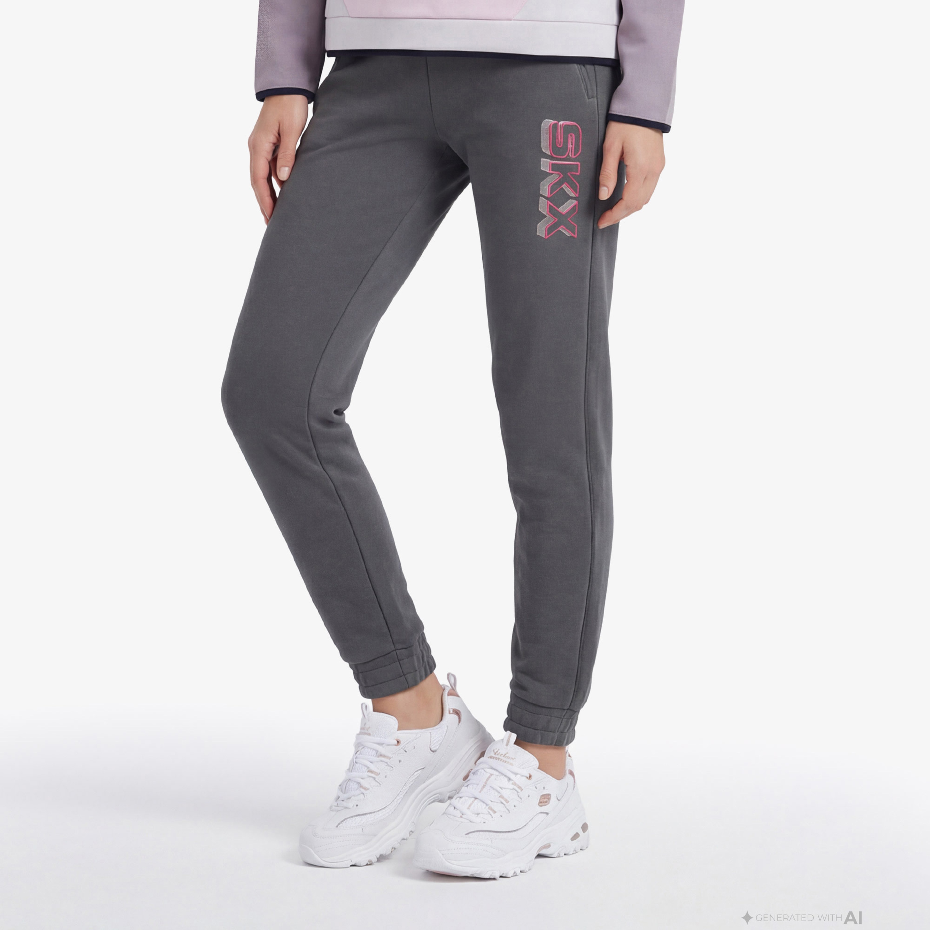 Skechers Lw Fleece Jogger Kadın Gri Günlük Eşofman Altı