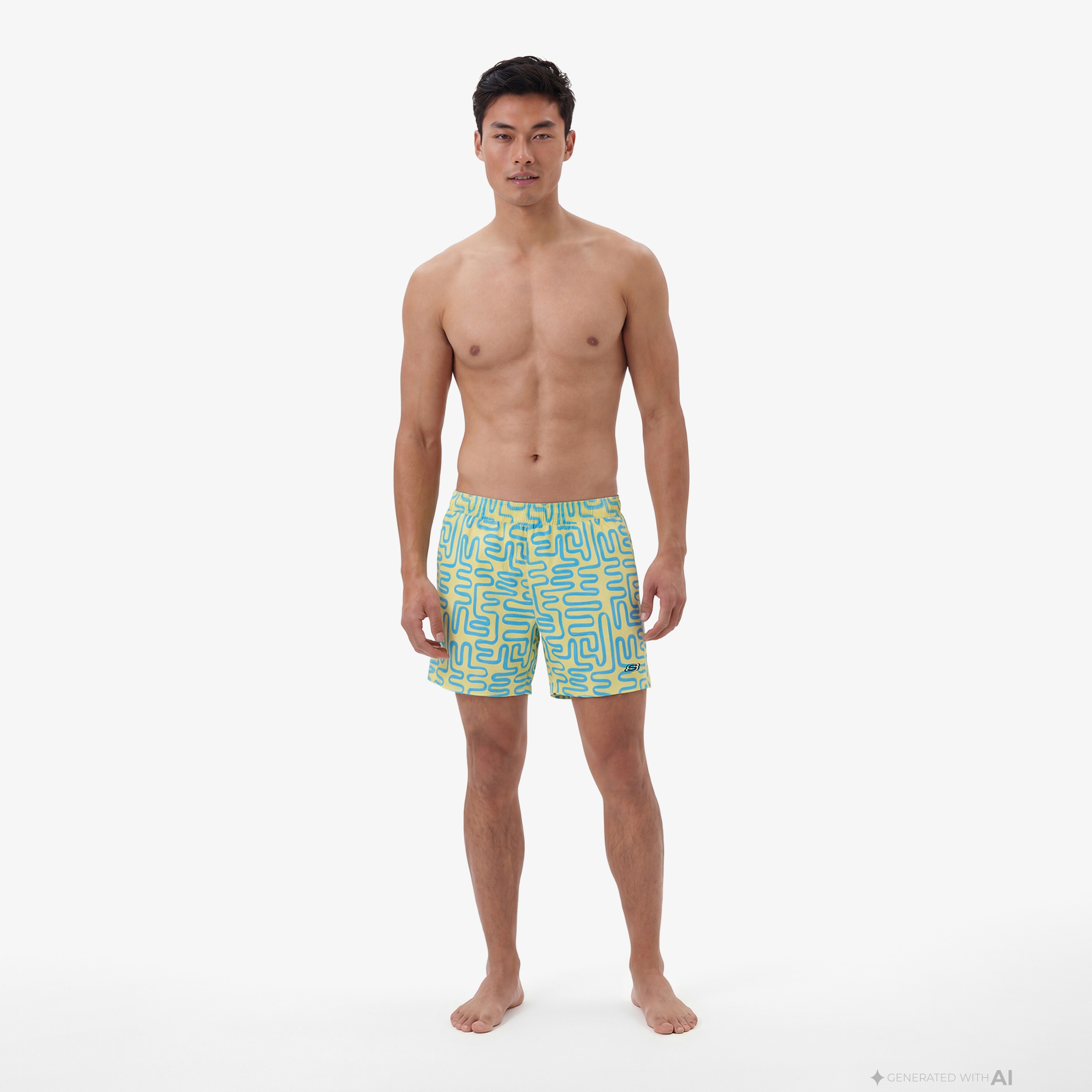 Skechers Swimwear M5 Erkek Yeşil Deniz Şortu